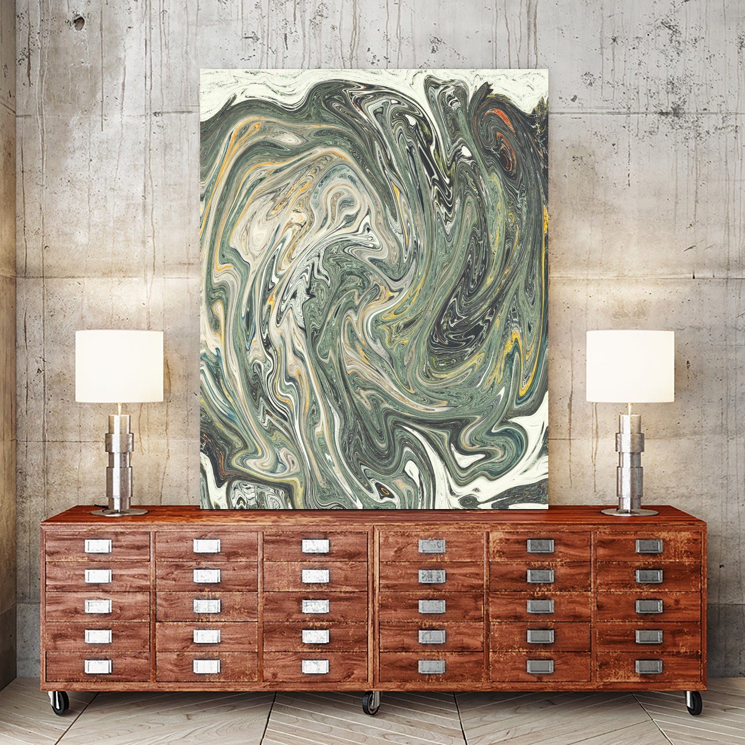 Abstract Marble Painting III by Amir Faysal on GIANT ART - gray digital painting