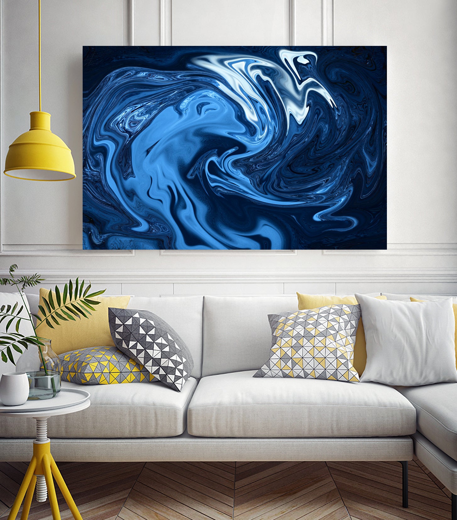 Abstract Marble Painting II by Amir Faysal on GIANT ART - blue digital painting