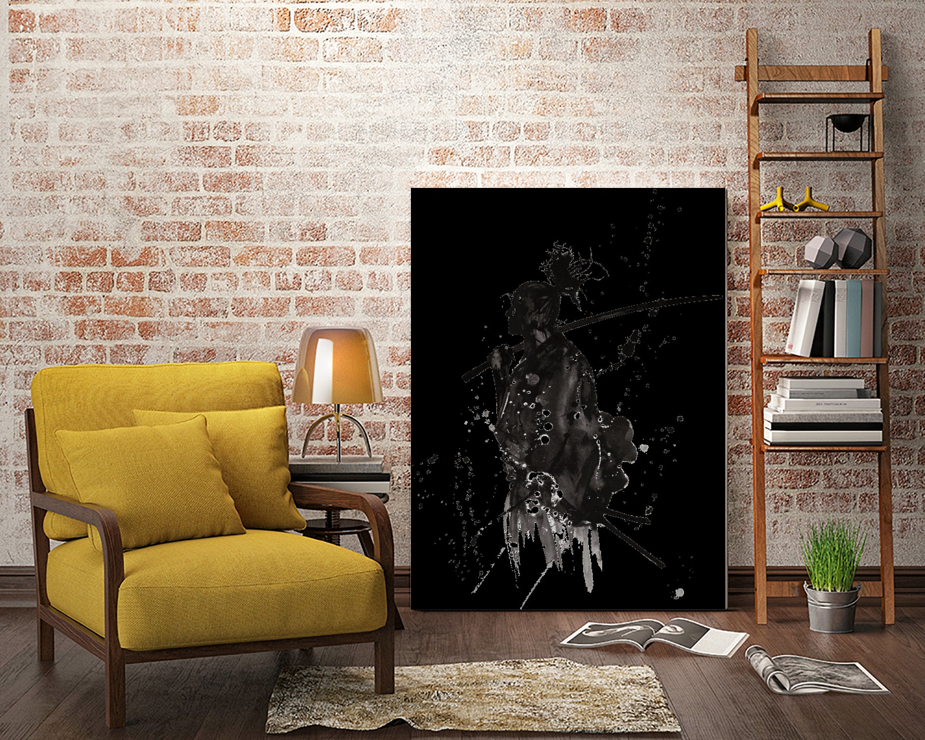 samurai japan katana warrior by Desi Setyoningrum on GIANT ART - black vector illustration