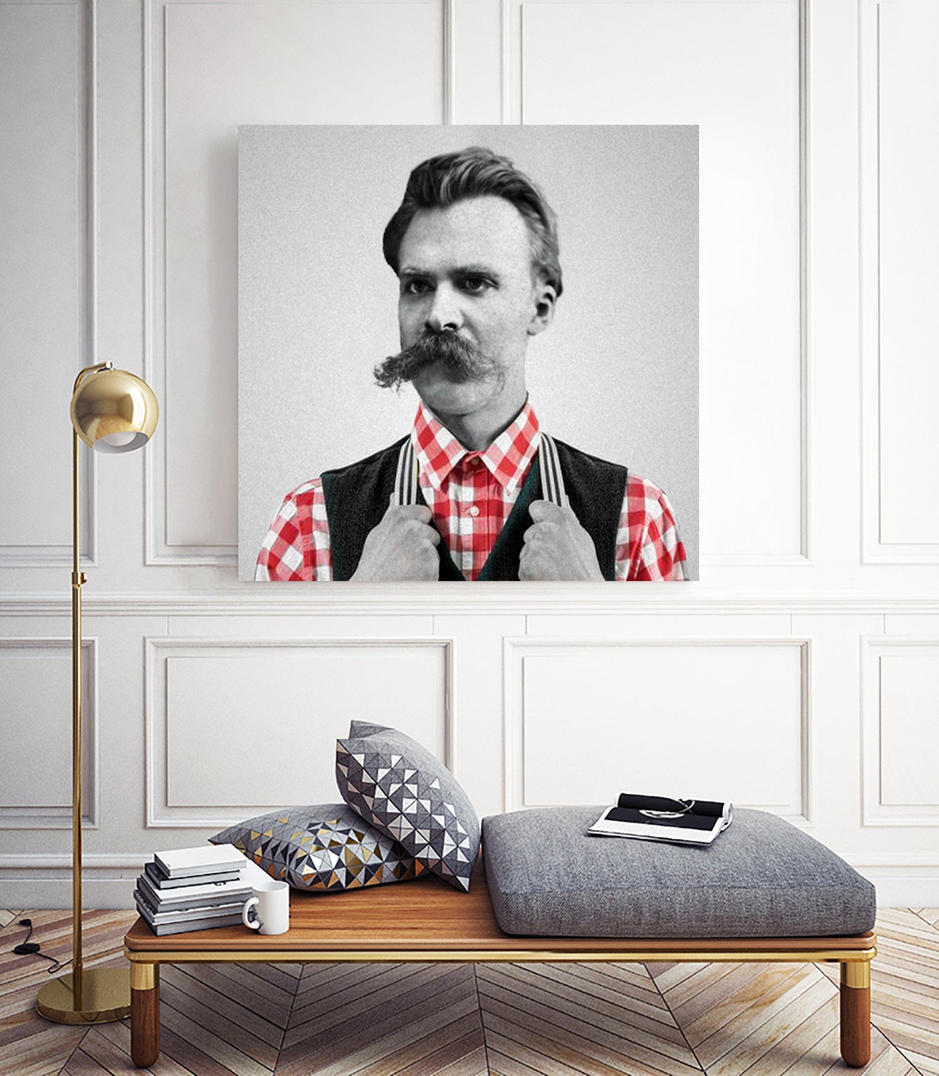 Hipster Nietzsche by Luigi Tarini on GIANT ART - gray photo manipulation