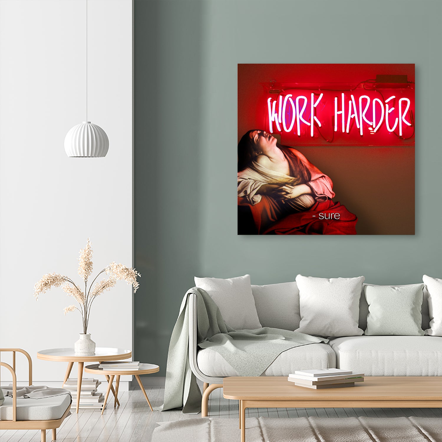 Work Harder by Mehmet Geren on GIANT ART - red photo manipulation