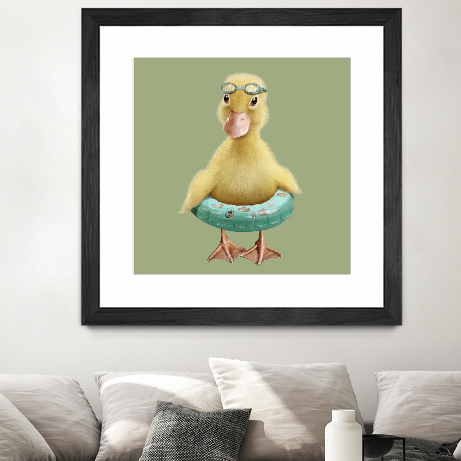 DUCK by JUMALI KATANI on GIANT ART - green digital painting