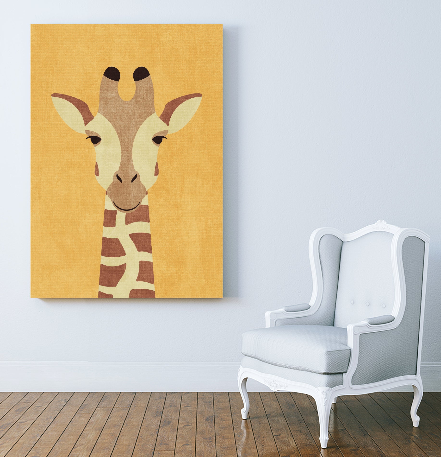 FAUNA / Giraffe by Daniel Coulmann on GIANT ART - yellow digital painting