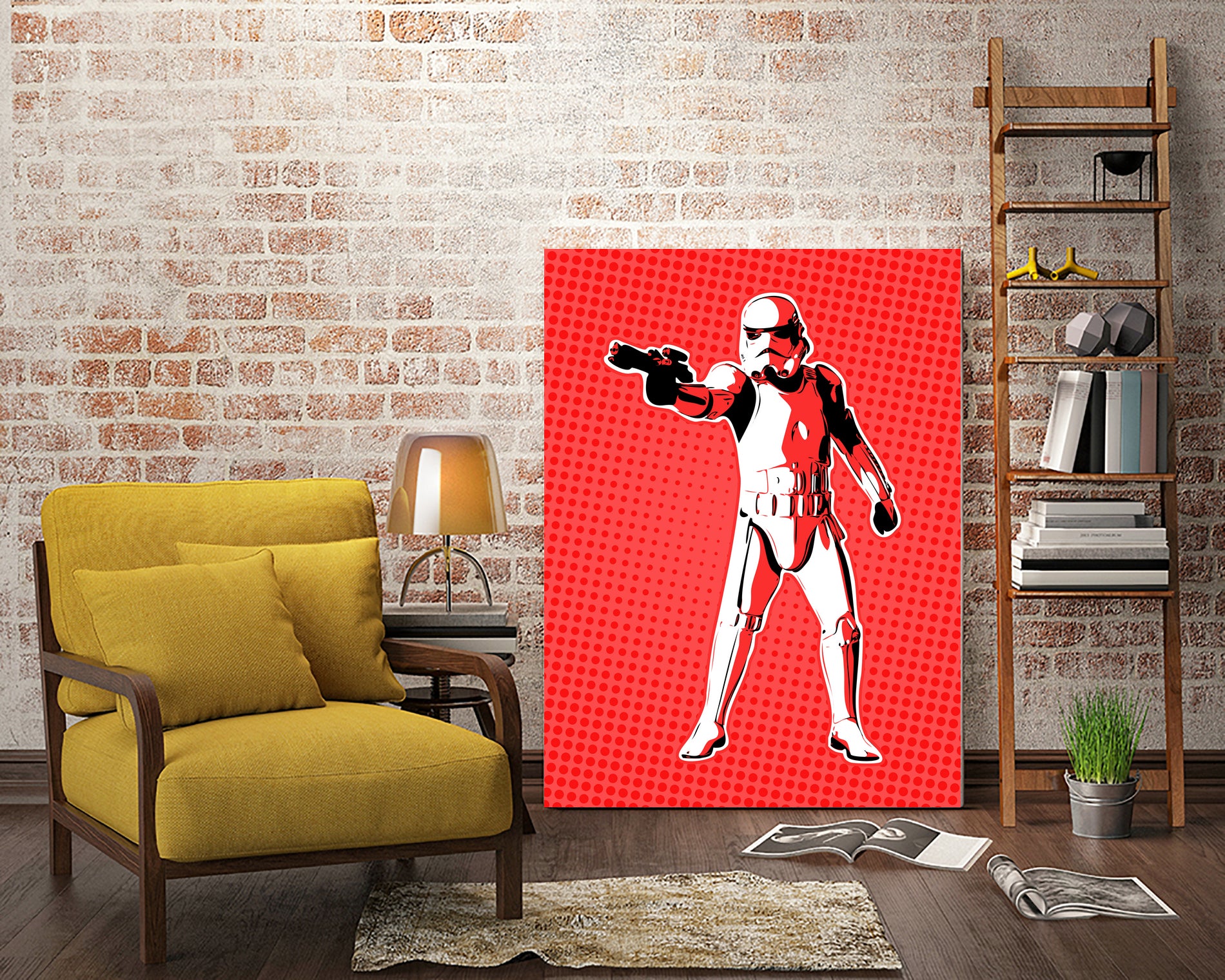 Stormtrooper | Pop Art by William Cuccio on GIANT ART - red digital painting