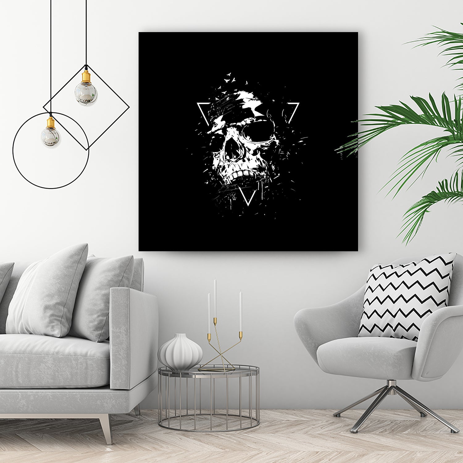 Skull X (bw) by Solti Balázs on GIANT ART - black digital painting