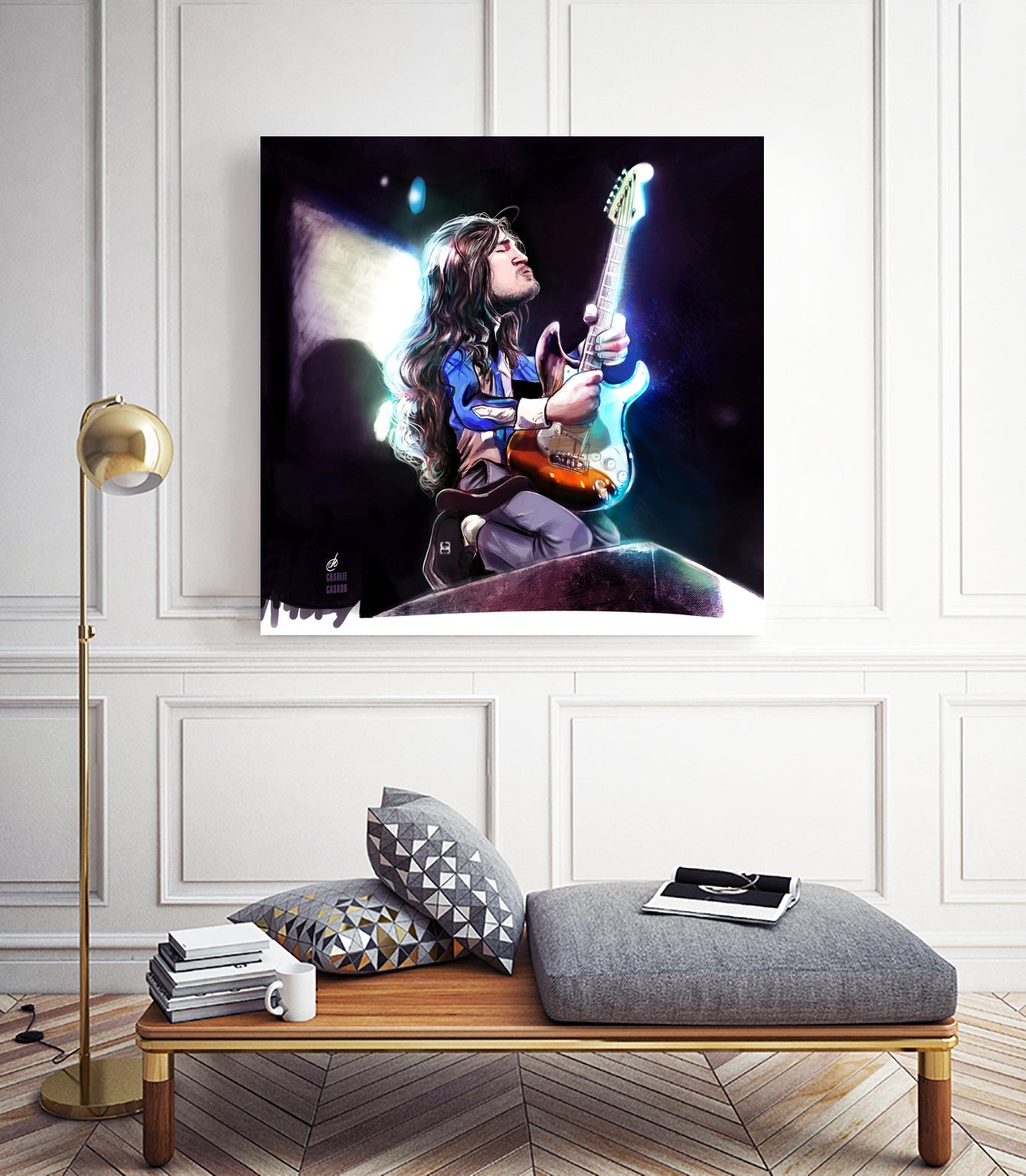 Frusciante Slane Castle by Charlie Casado on GIANT ART - black digital drawing