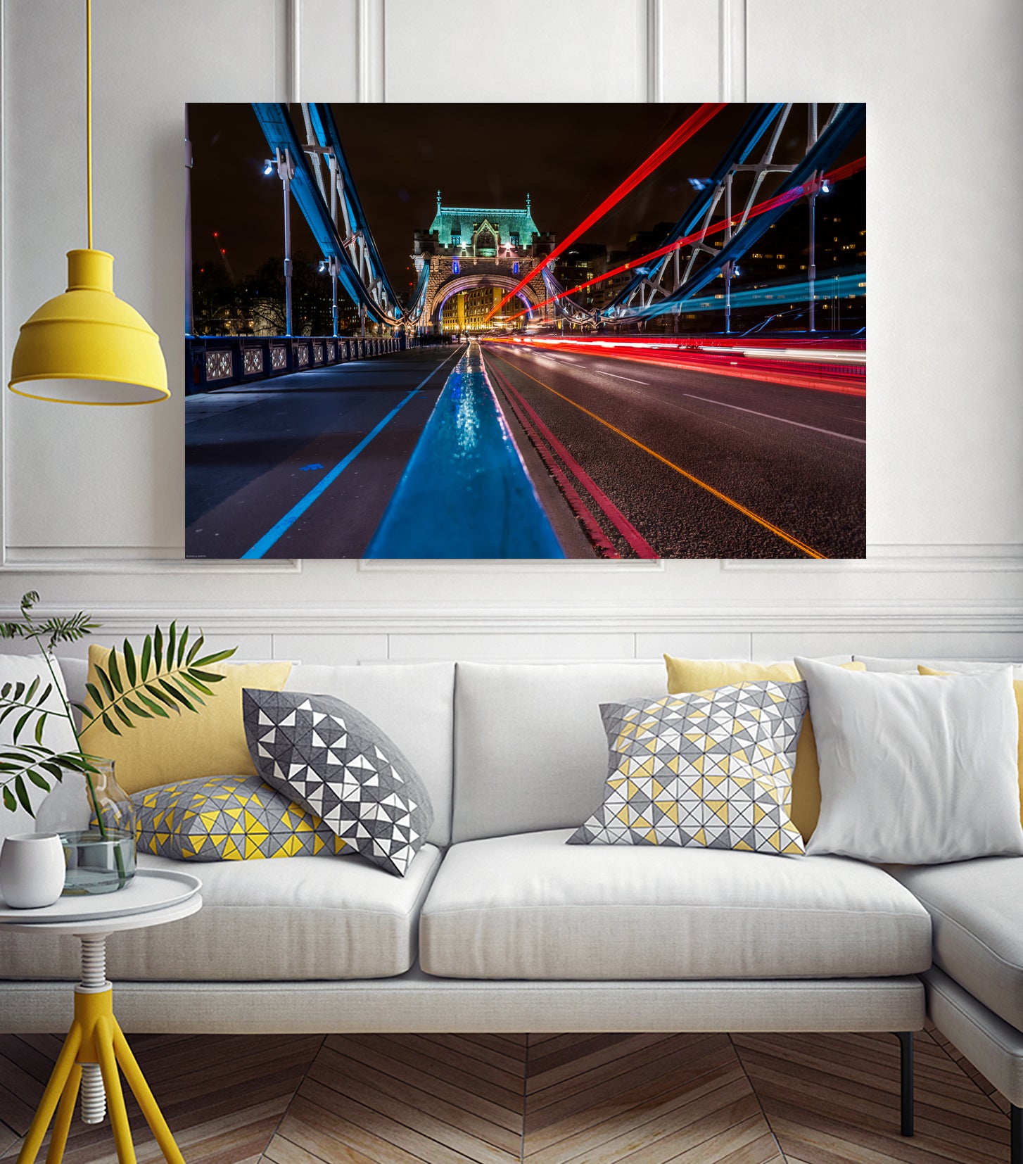 Lighttrails Tower Bridge by Reziebelle Martin on GIANT ART - red photo illustration