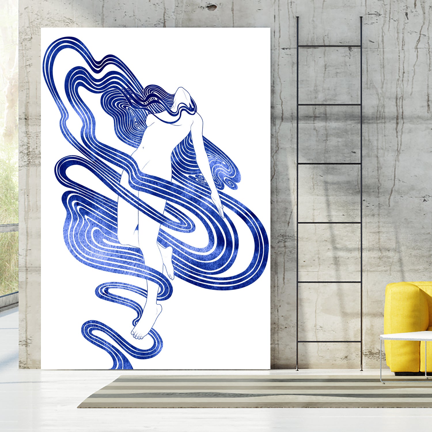 Dynamene by Stevyn Llewellyn on GIANT ART - blue mixed media