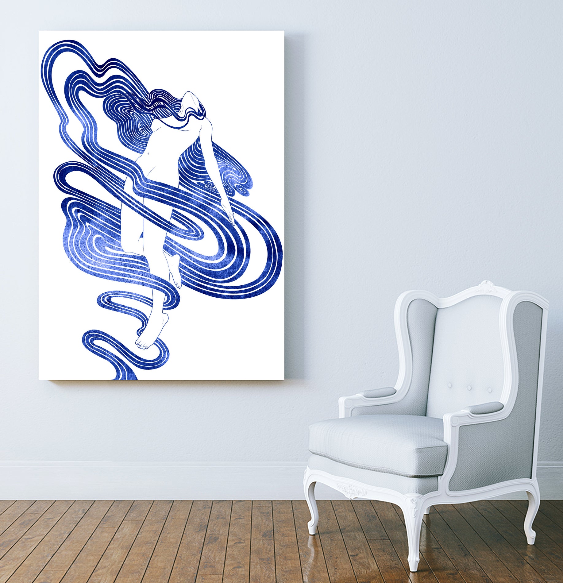 Dynamene by Stevyn Llewellyn on GIANT ART - blue mixed media