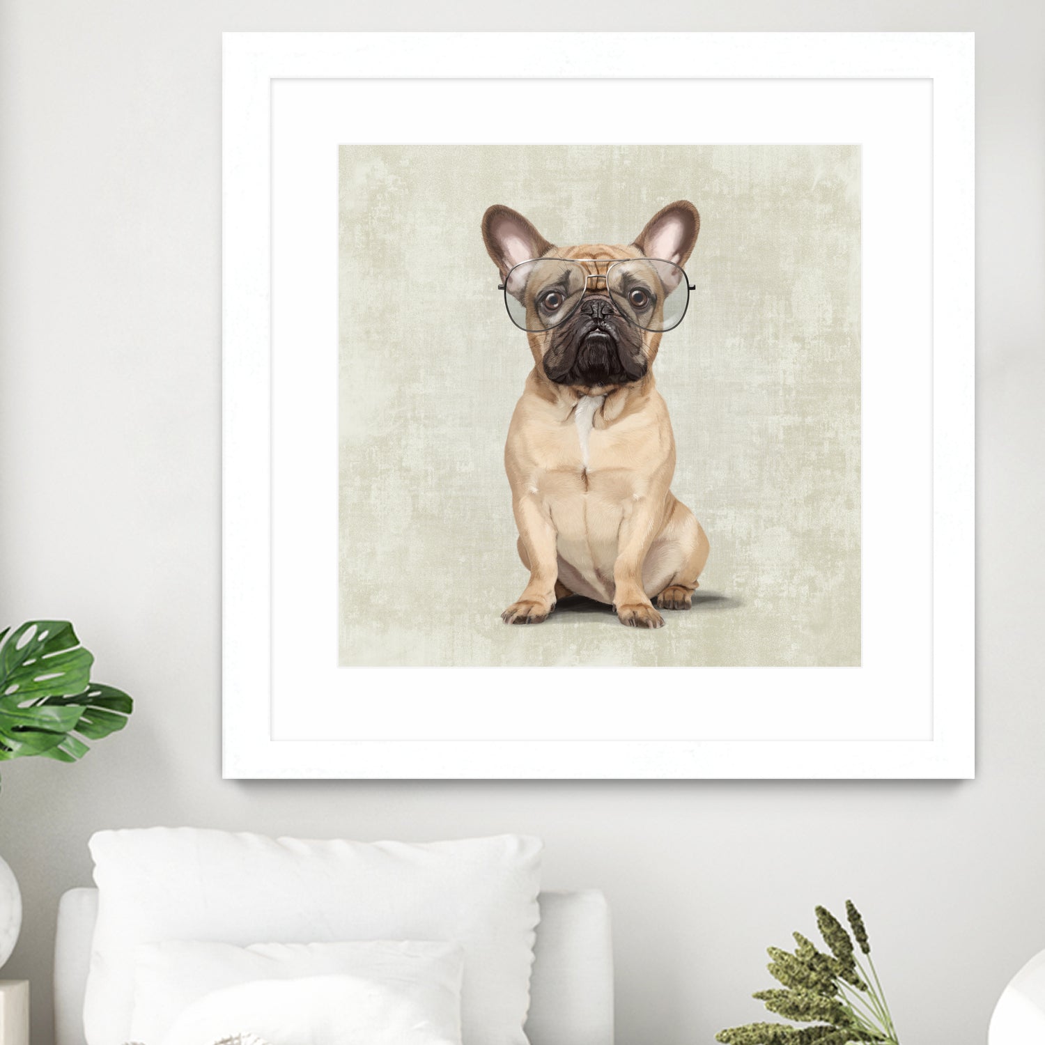 Mr French Bulldog by Roberta Jean Pharelli on GIANT ART - white digital painting