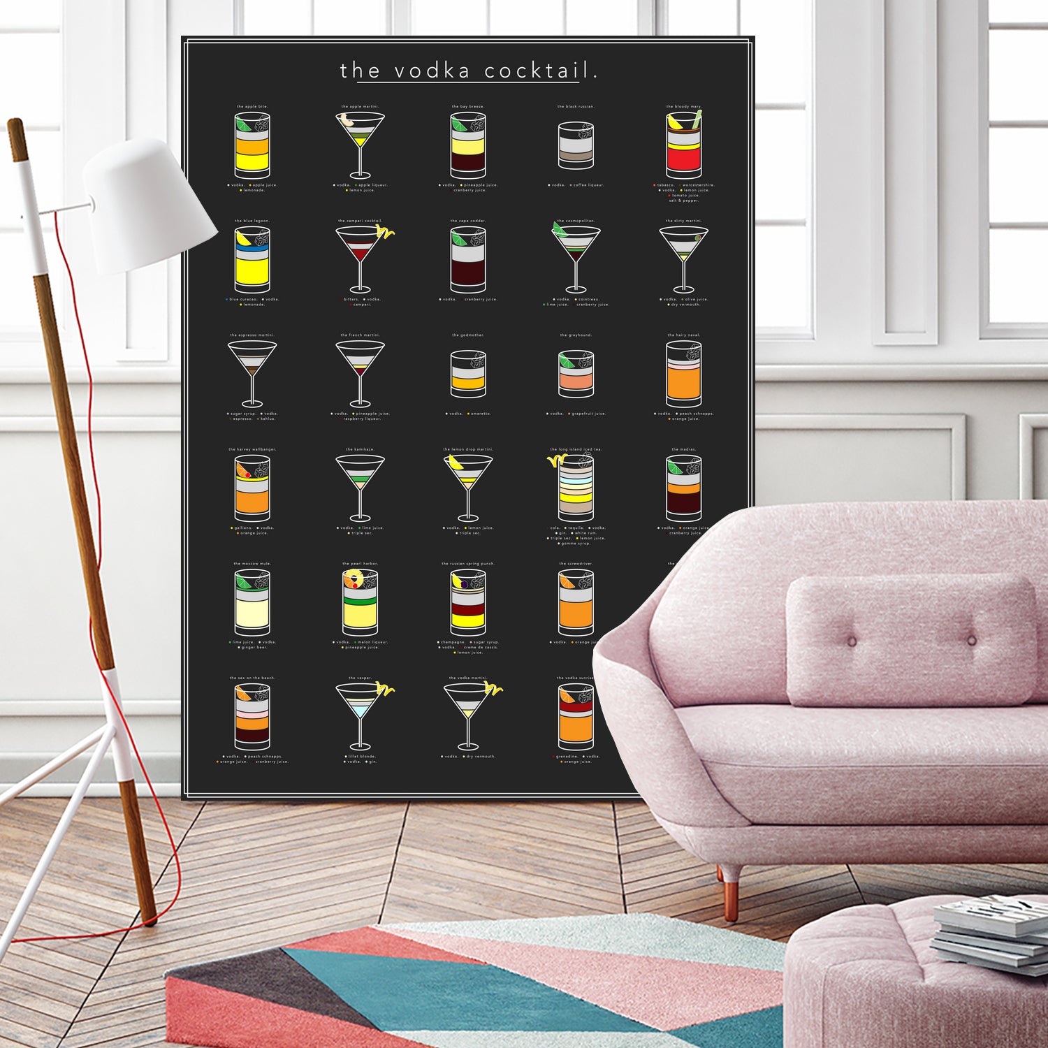 The Vodka Cocktail by Finlay McNevin on GIANT ART - black typography