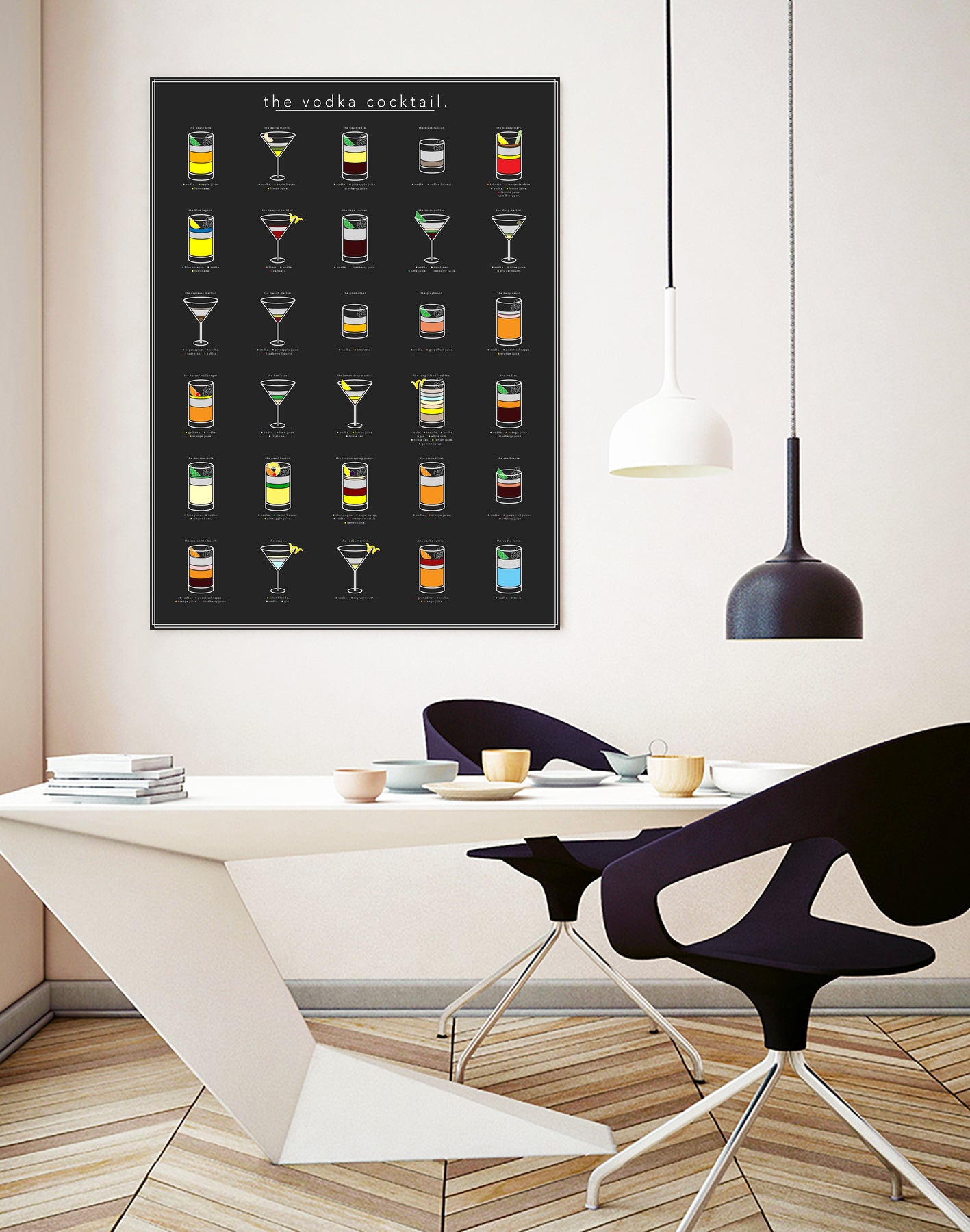 The Vodka Cocktail by Finlay McNevin on GIANT ART - black typography