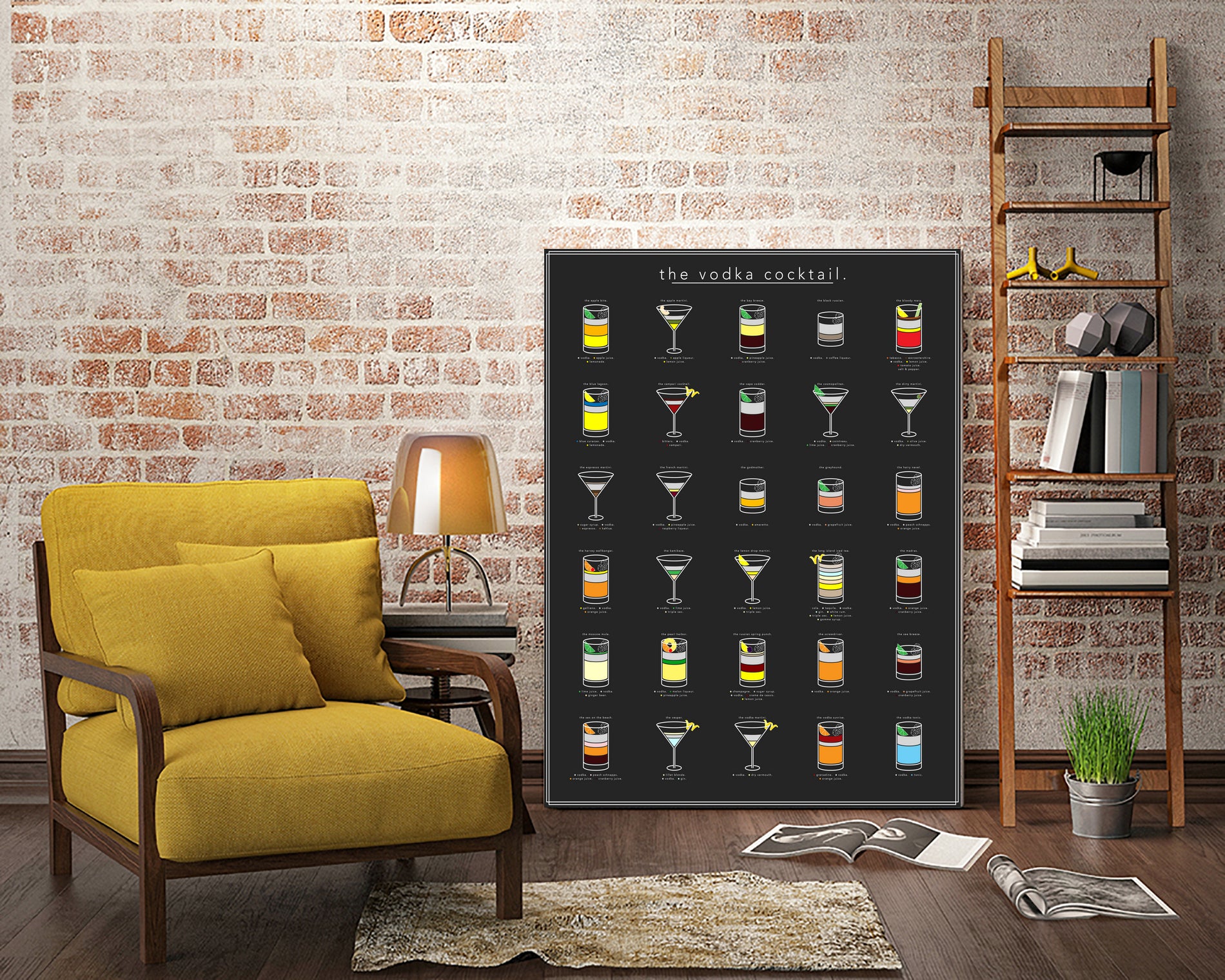 The Vodka Cocktail by Finlay McNevin on GIANT ART - black typography