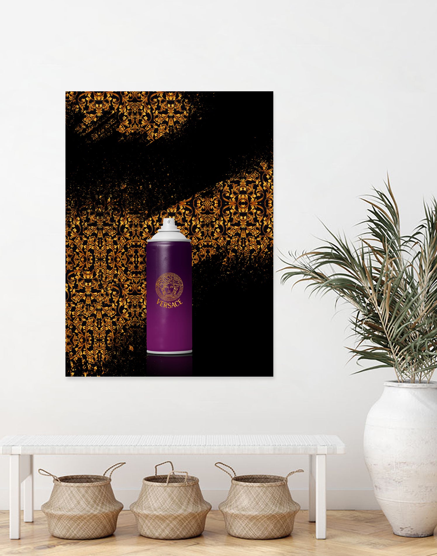 Versace Spray Paint by Alexandre Venancio on GIANT ART - black digital painting
