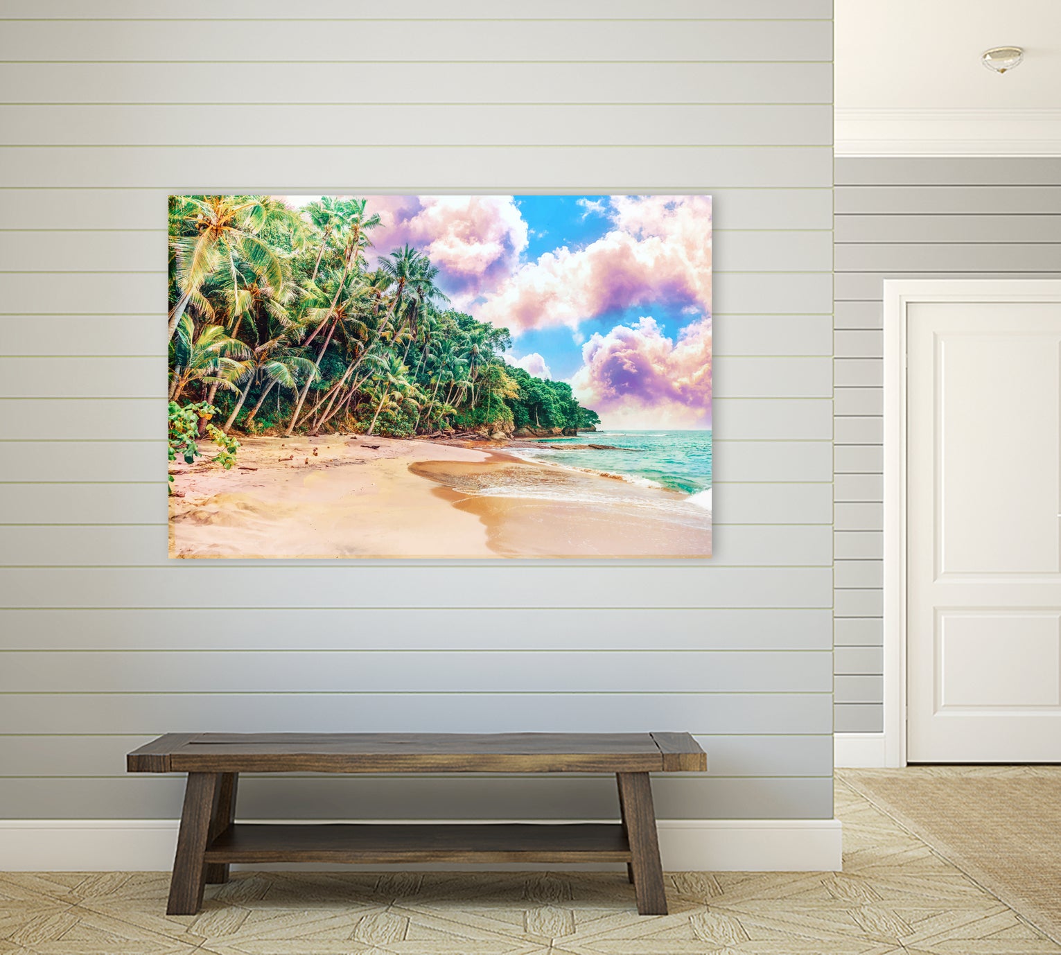 Beach Now by Uma Gokhale on GIANT ART - green photo illustration