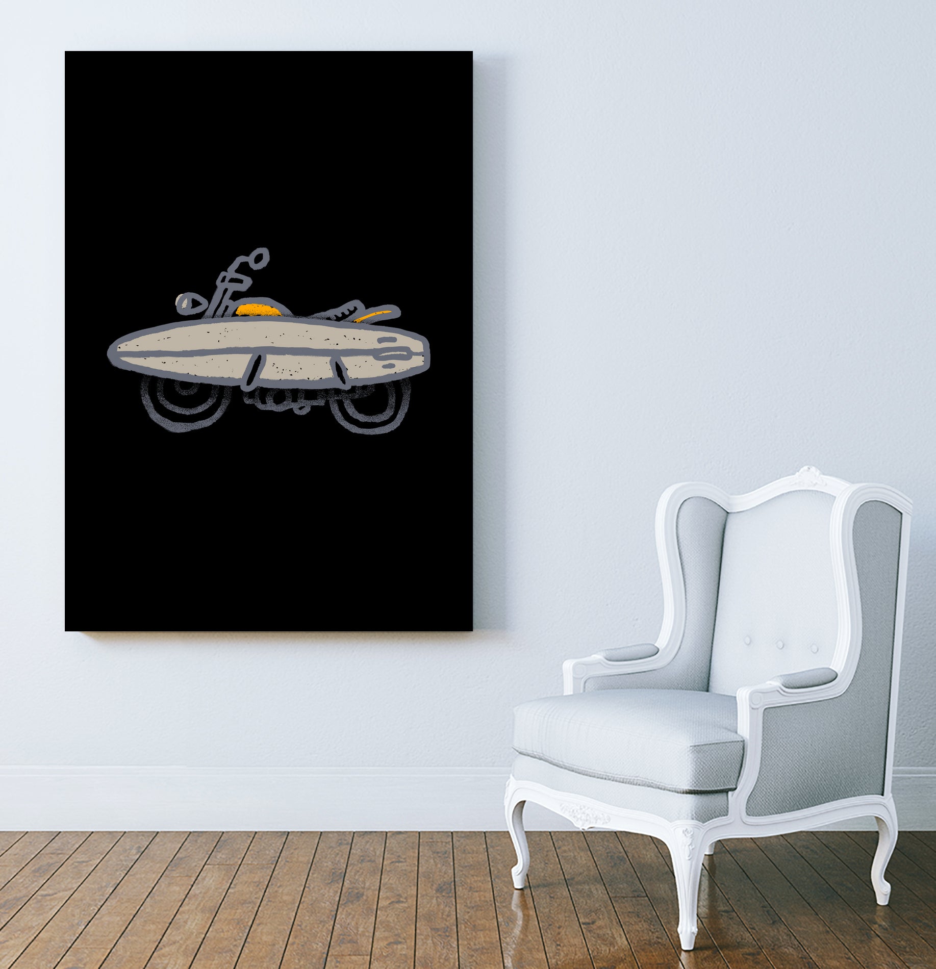 Surf Biker by Afif Quilimo on GIANT ART - black digital painting