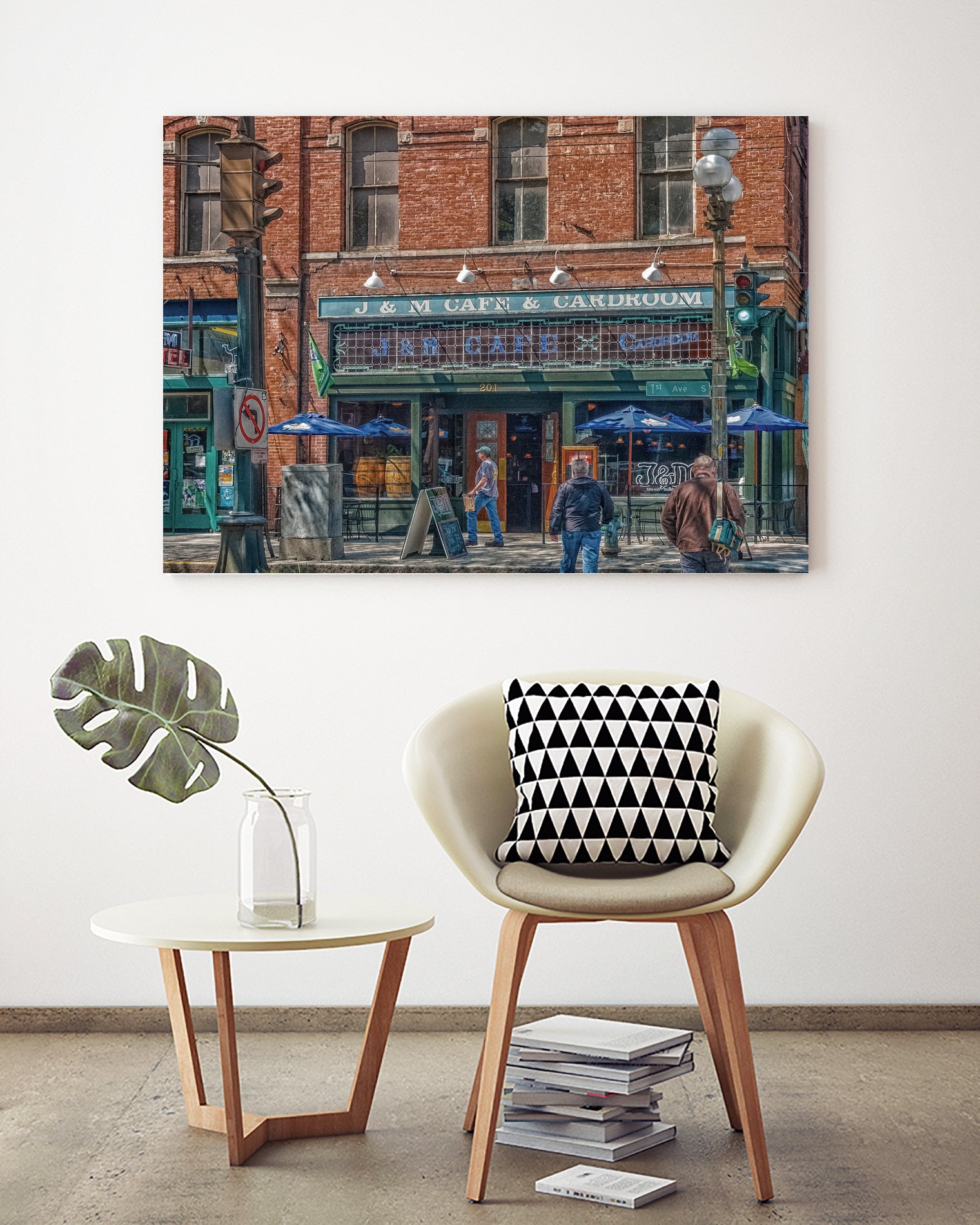 J&M Cafe and Cardroom by Darryl Brooks on GIANT ART - blue photo illustration