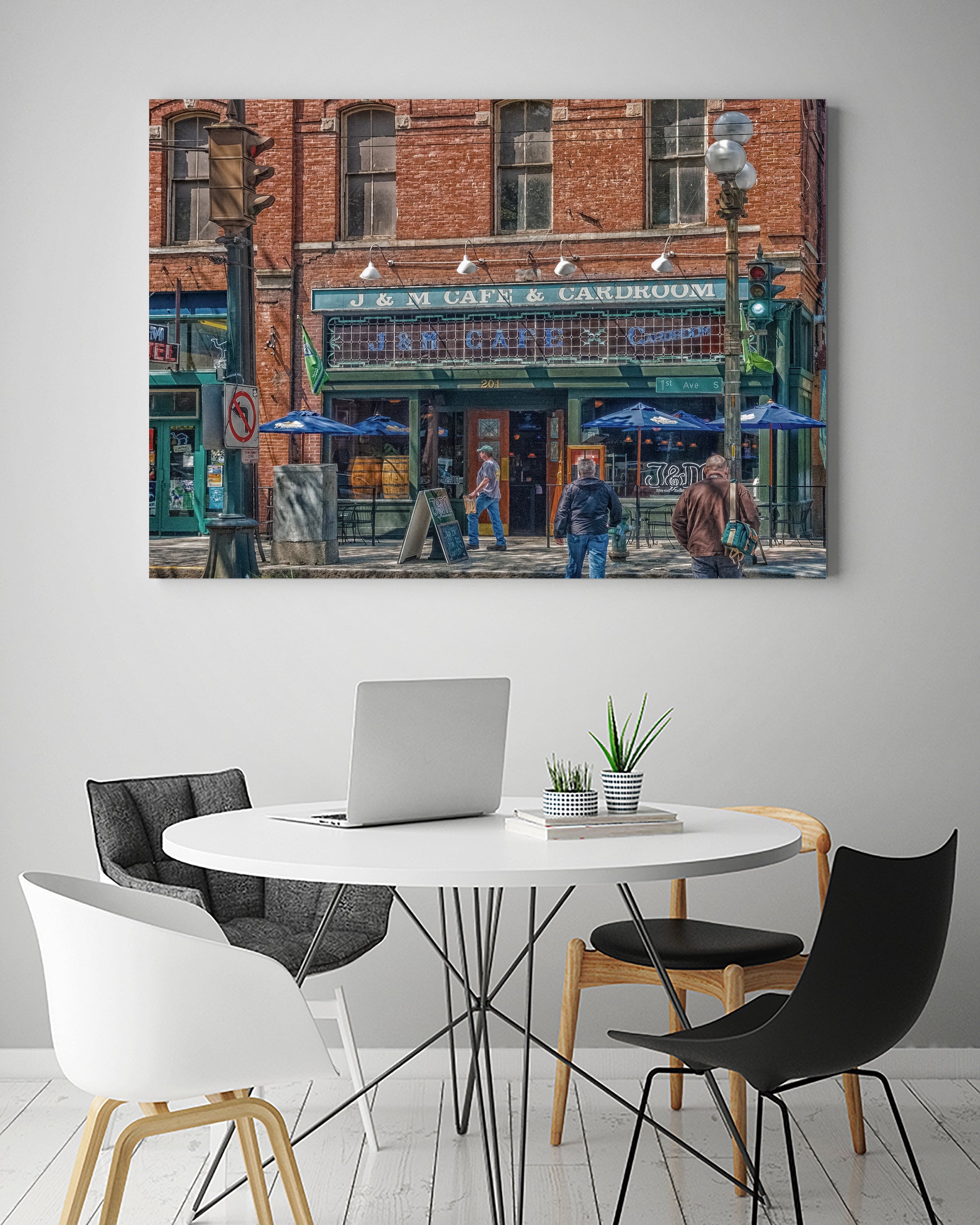 J&M Cafe and Cardroom by Darryl Brooks on GIANT ART - blue photo illustration