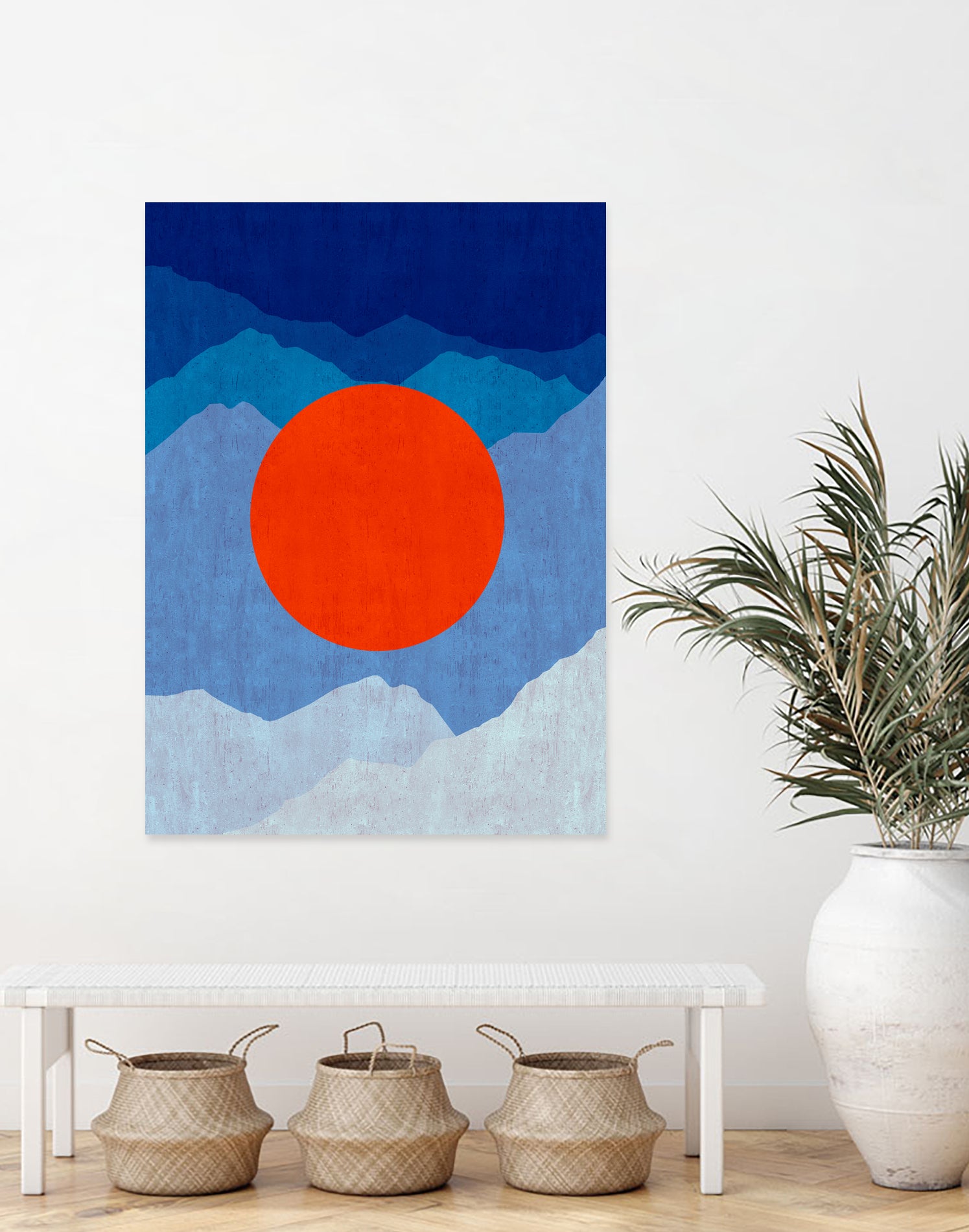 Minimalist landscape II by Vitor Costa on GIANT ART - blue digital painting
