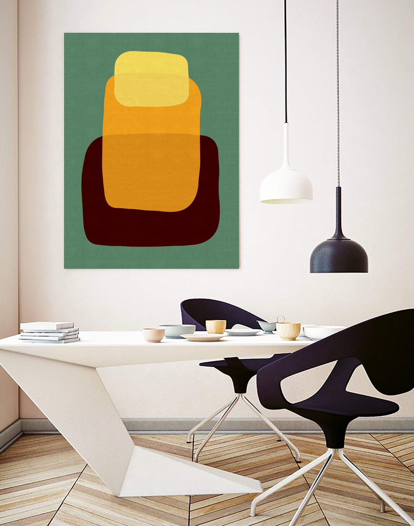 Abstract XII by Vitor Costa on GIANT ART - yellow digital painting