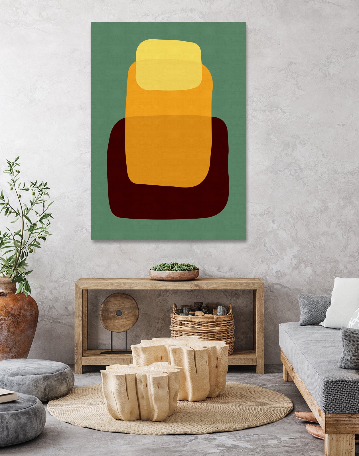 Abstract XII by Vitor Costa on GIANT ART - yellow digital painting