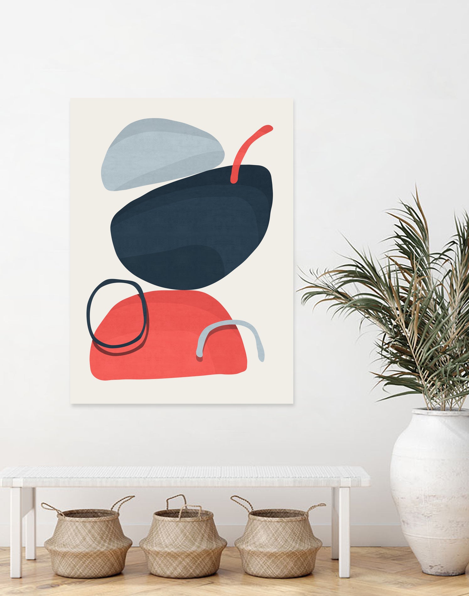 Abstract XIV by Vitor Costa on GIANT ART - blue digital painting