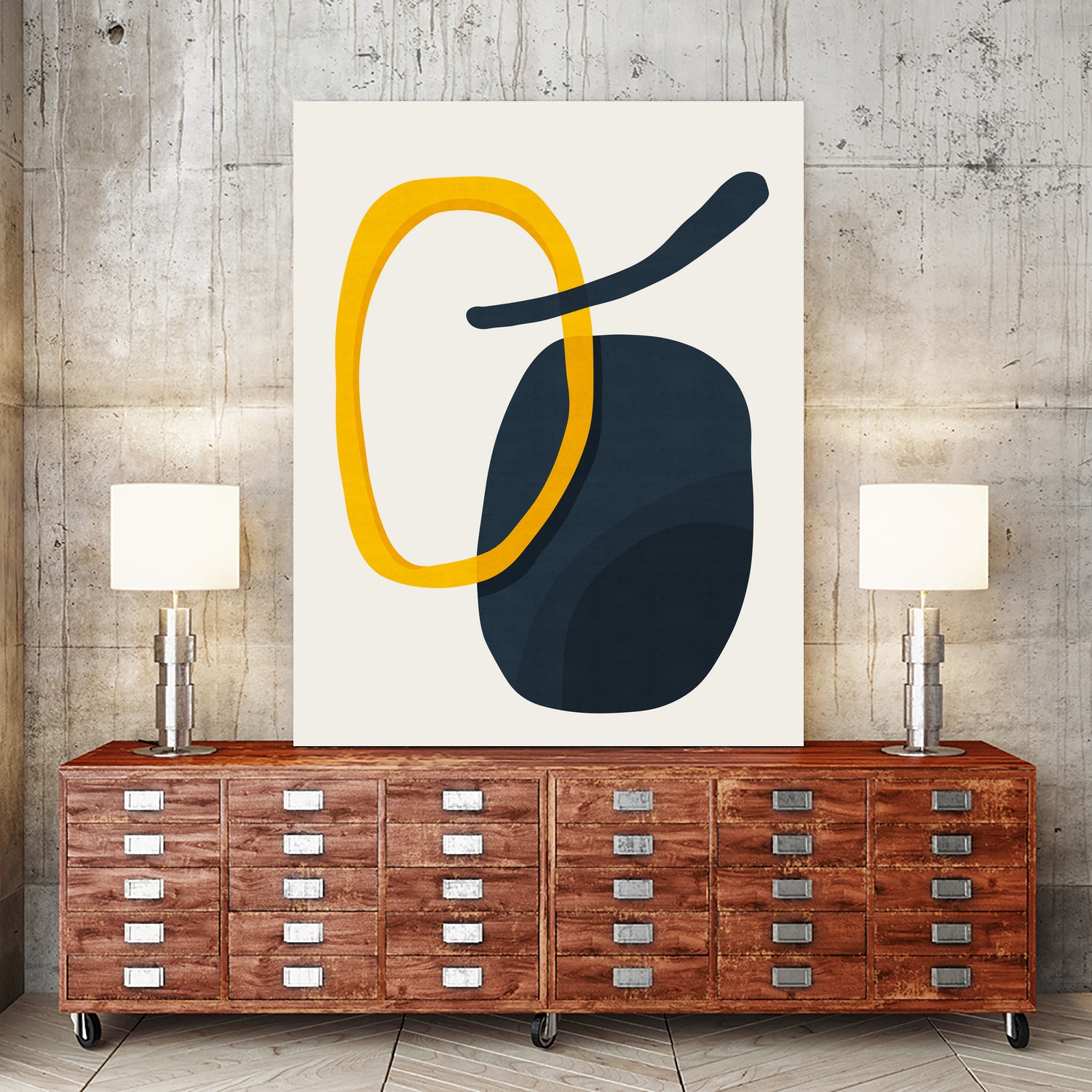 Abstract XVIII by Vitor Costa on GIANT ART - blue vector illustration