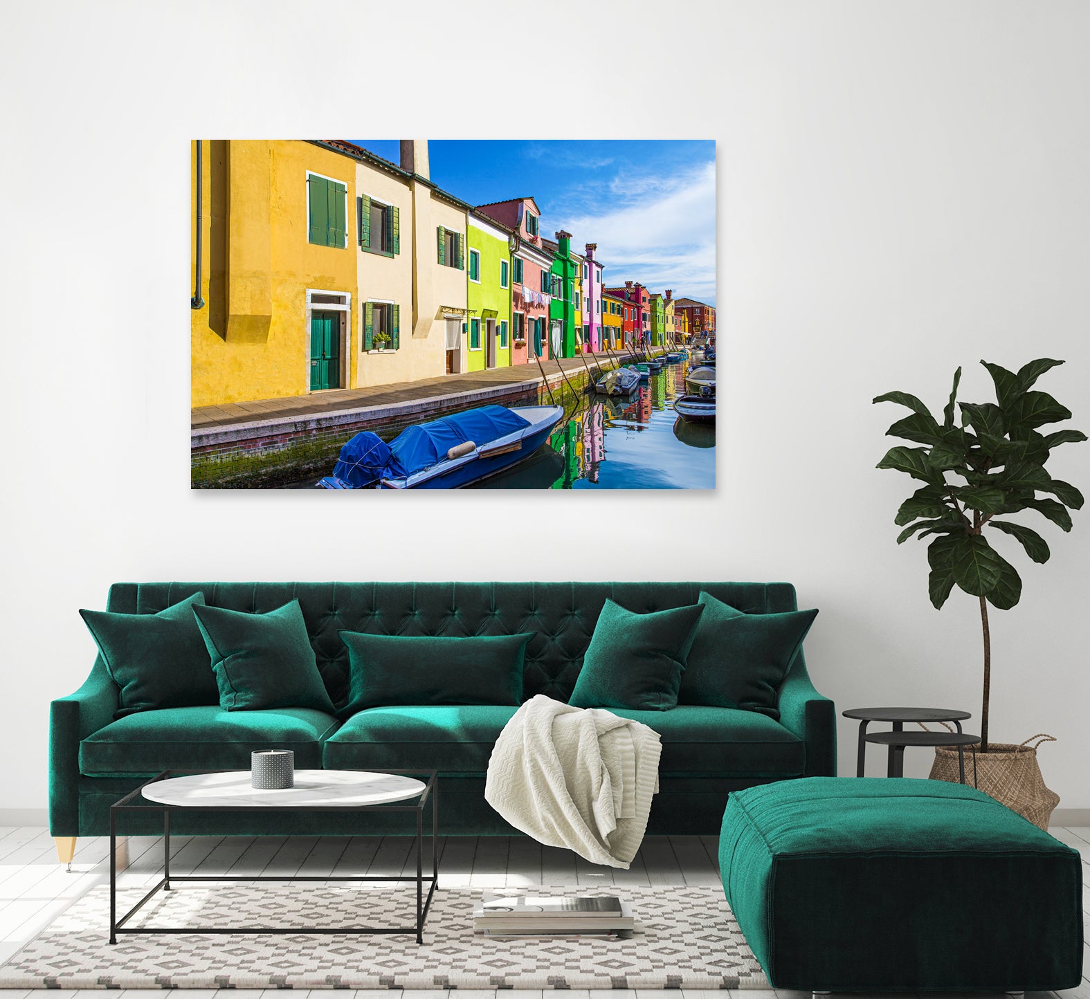 Boats in Burano by Darryl Brooks on GIANT ART - blue photo illustration