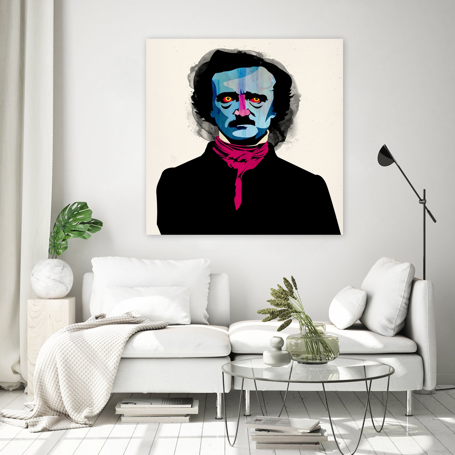 Edgar Allan Poe by Alvaro Tapia on GIANT ART - blue digital painting