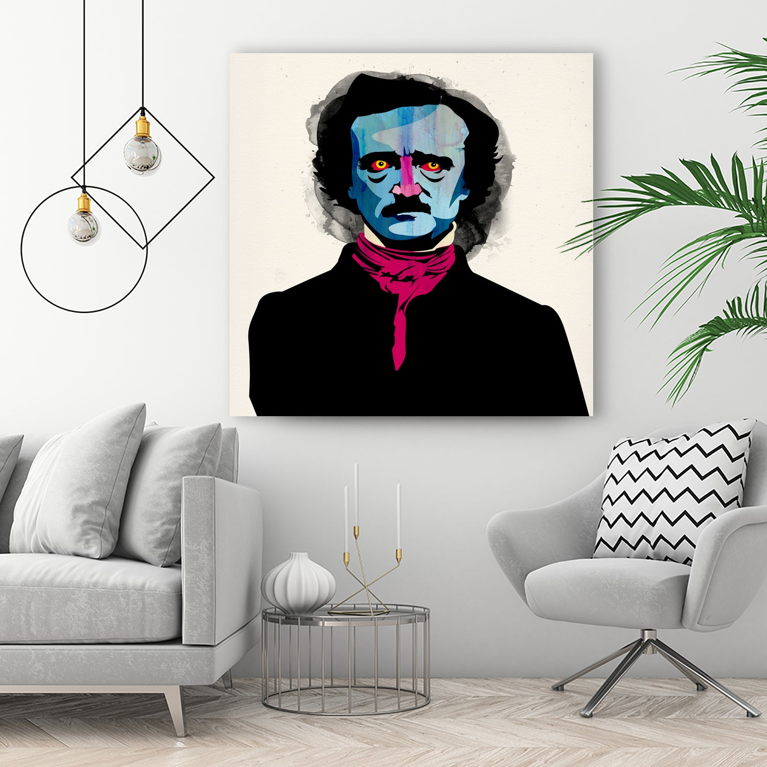 Edgar Allan Poe by Alvaro Tapia on GIANT ART - blue digital painting