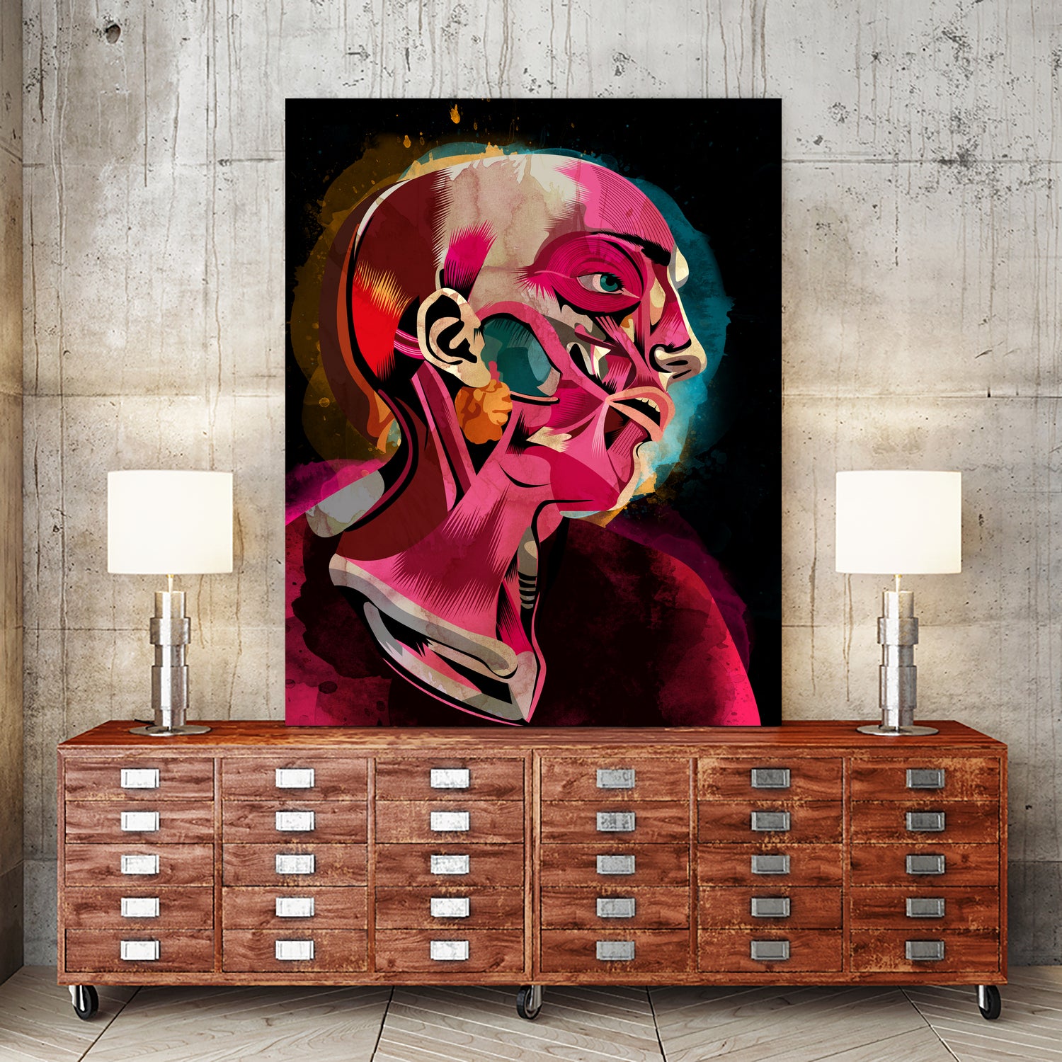 Anatomy 05 by Alvaro Tapia on GIANT ART - pink mixed media