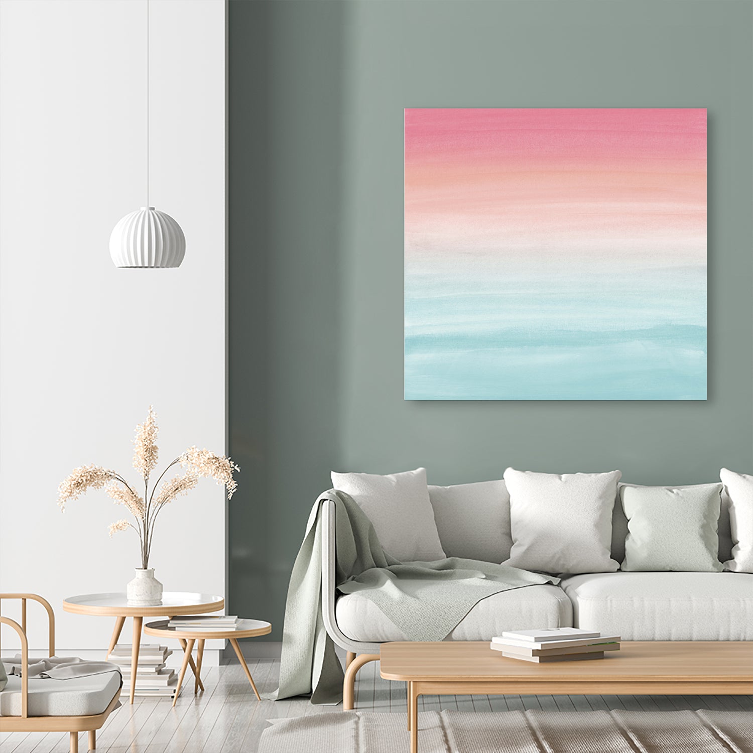Touching Watercolor Abstract Beach Dream #1 #painting #decor by Anita & Bella Jantz on GIANT ART - orange digital painting