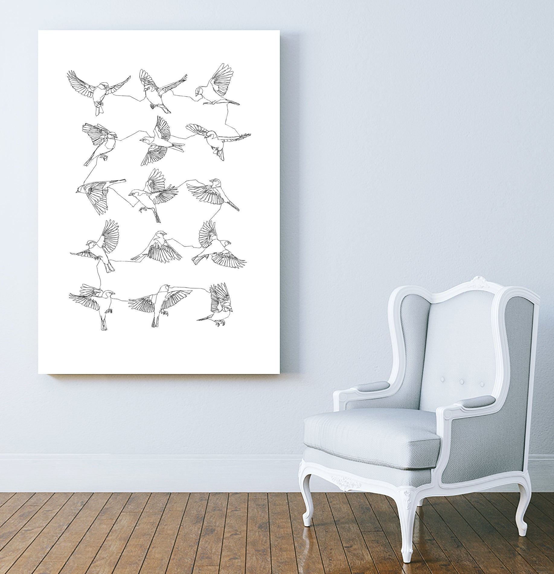 Birds by Edmund Maier on GIANT ART - white digital painting