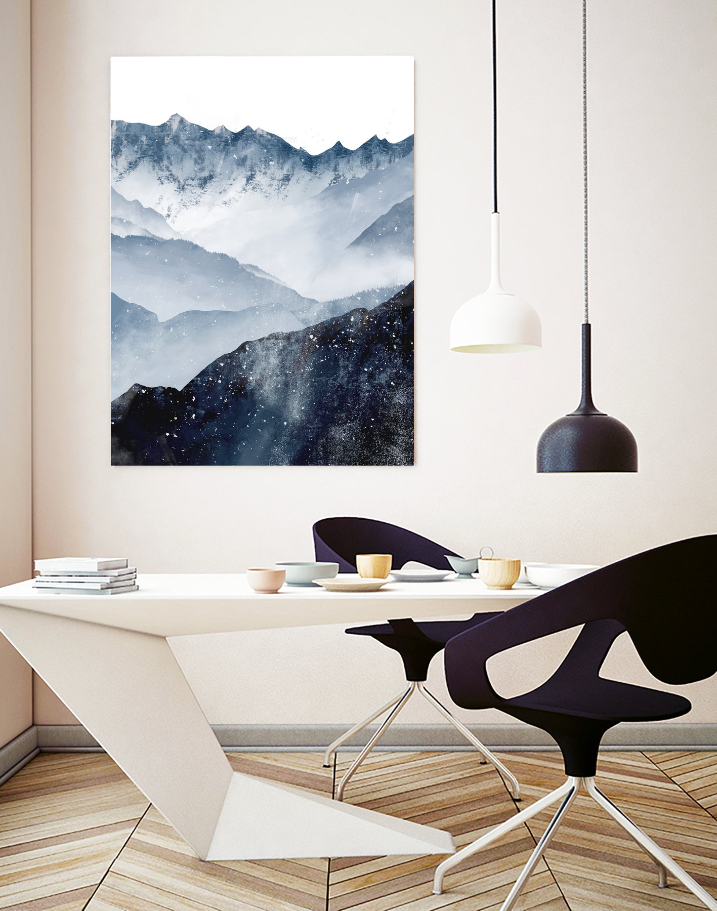 Himalaya by Tomasz Dąbek on GIANT ART - blue digital painting