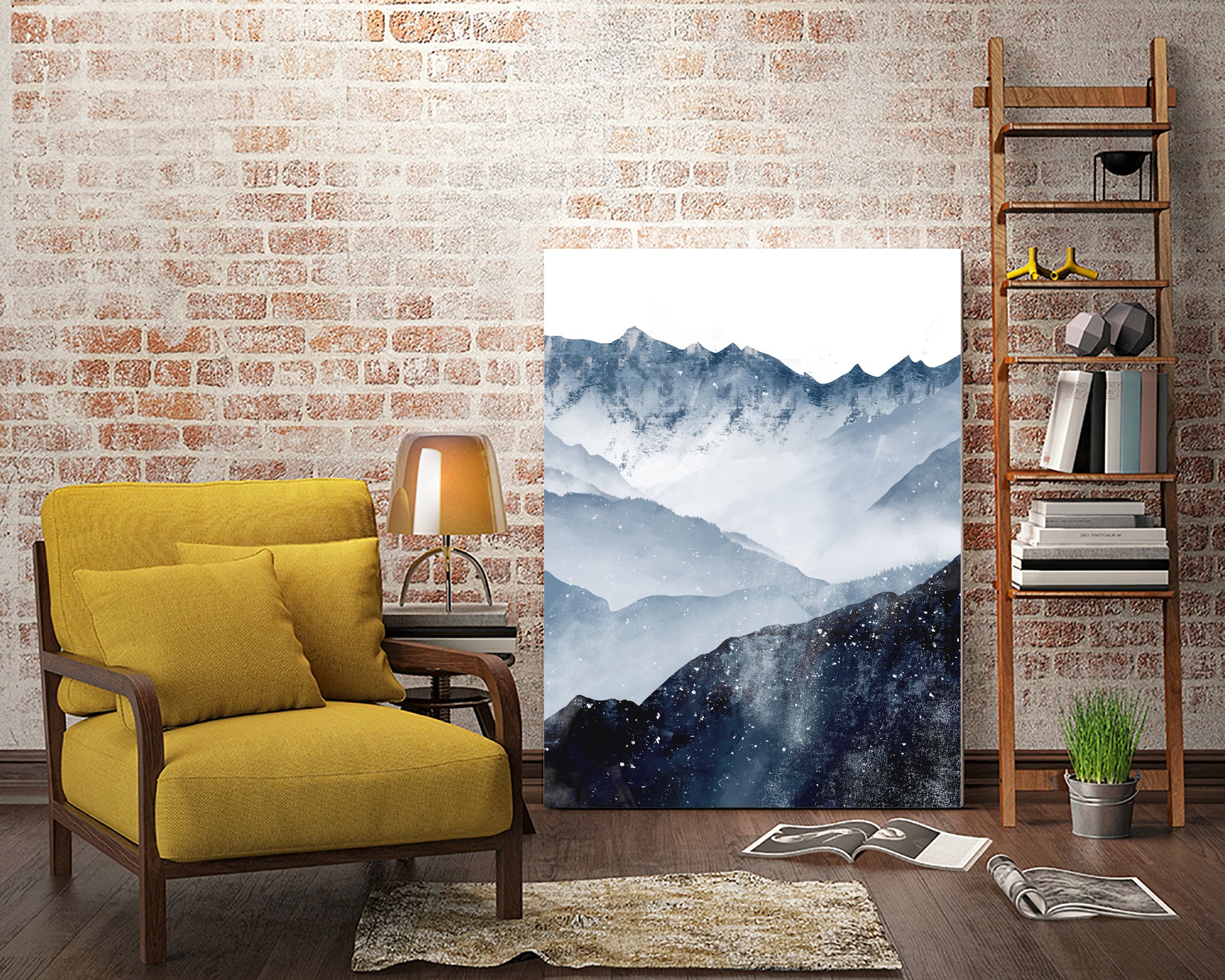 Himalaya by Tomasz Dąbek on GIANT ART - blue digital painting