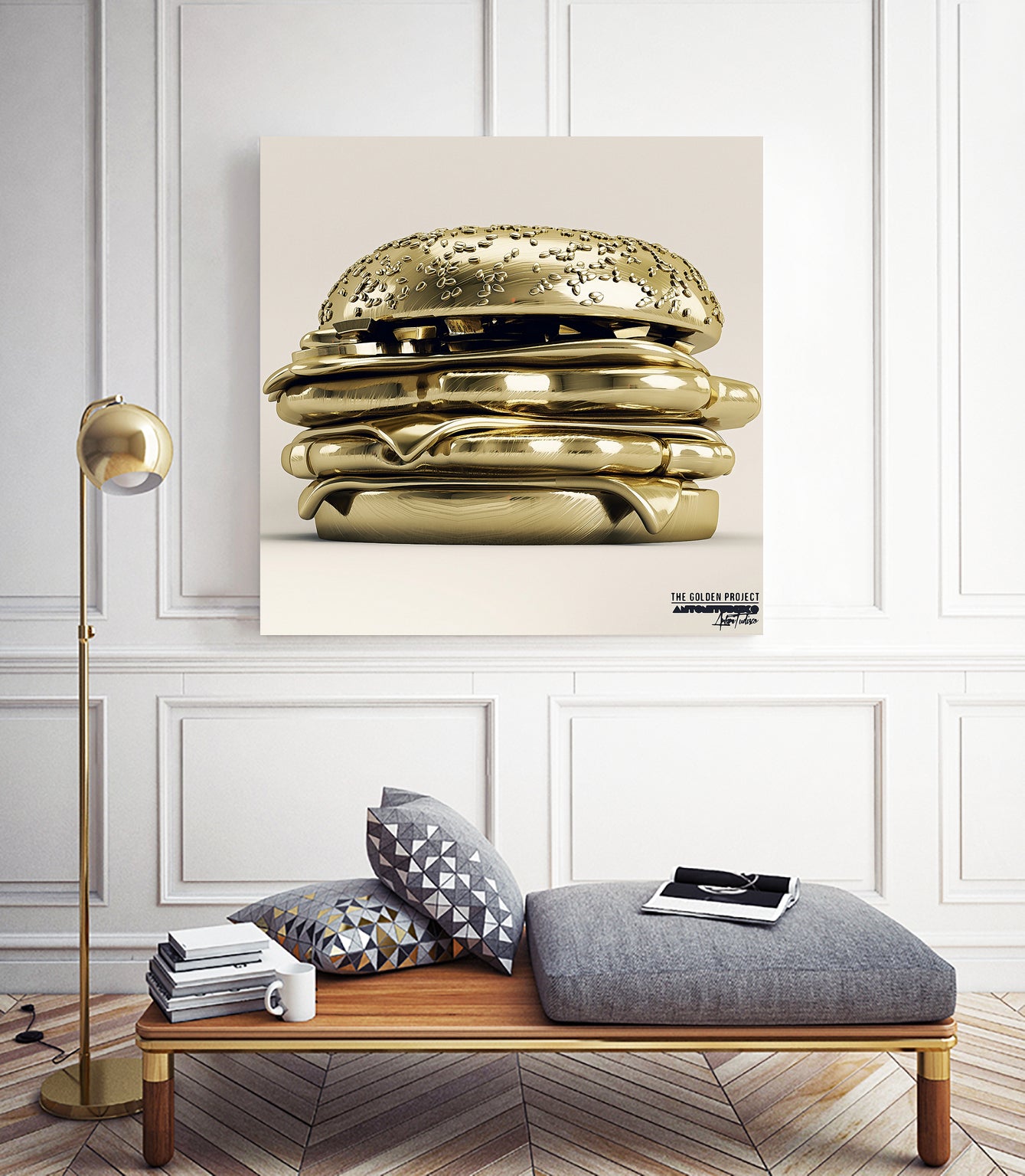 Golden Burger by Antoni Tudisco on GIANT ART - 3d art