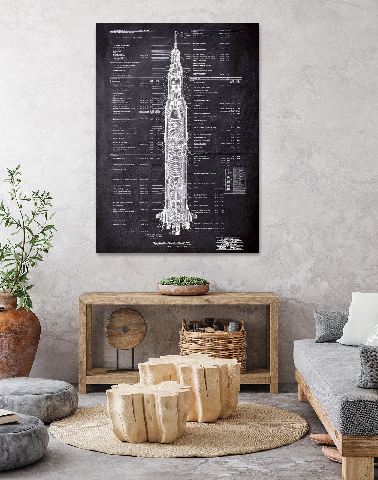 Rocket blueprints by map collection on GIANT ART - black mixed media