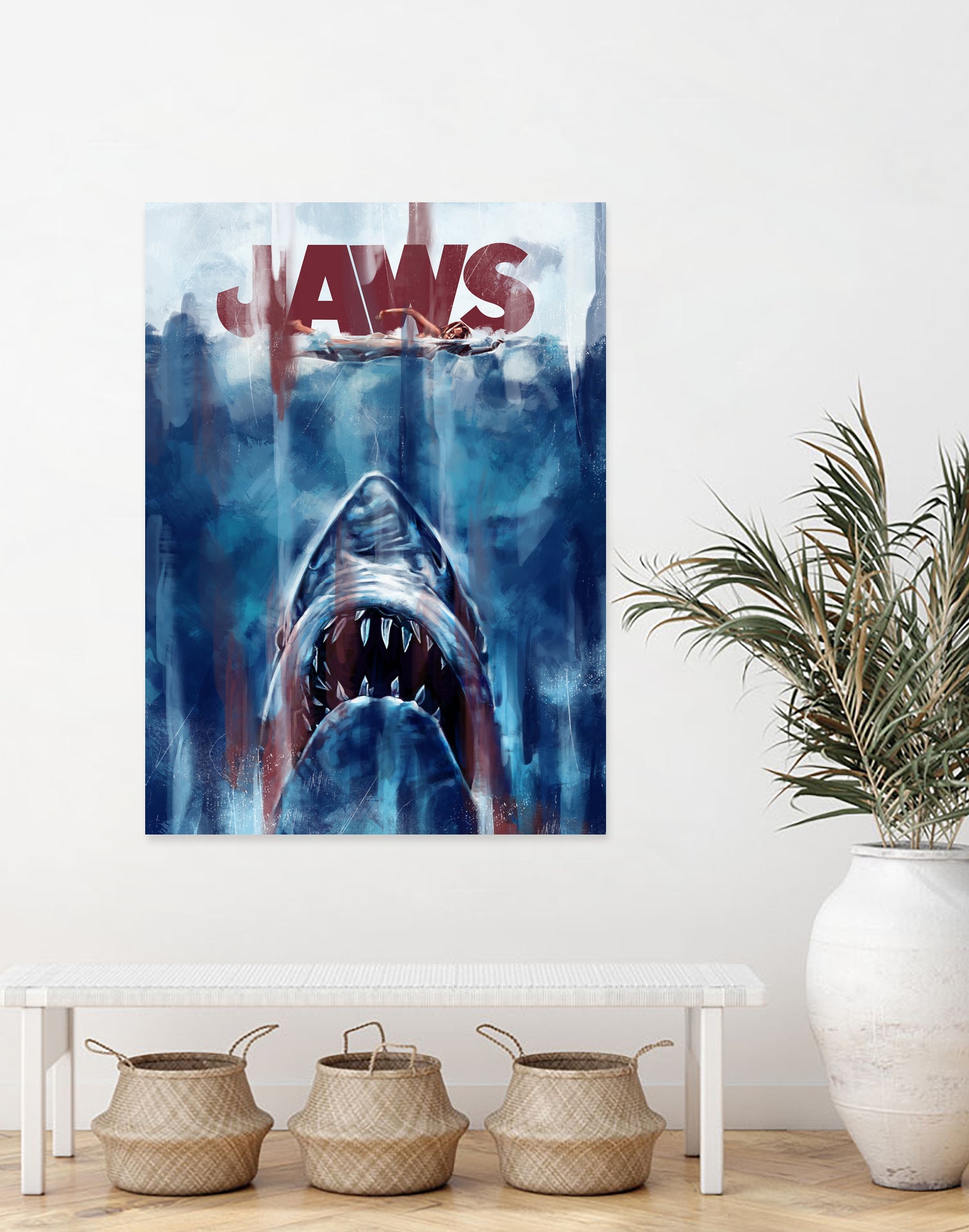 Jaws by Dmitry Belov on GIANT ART - blue digital drawing