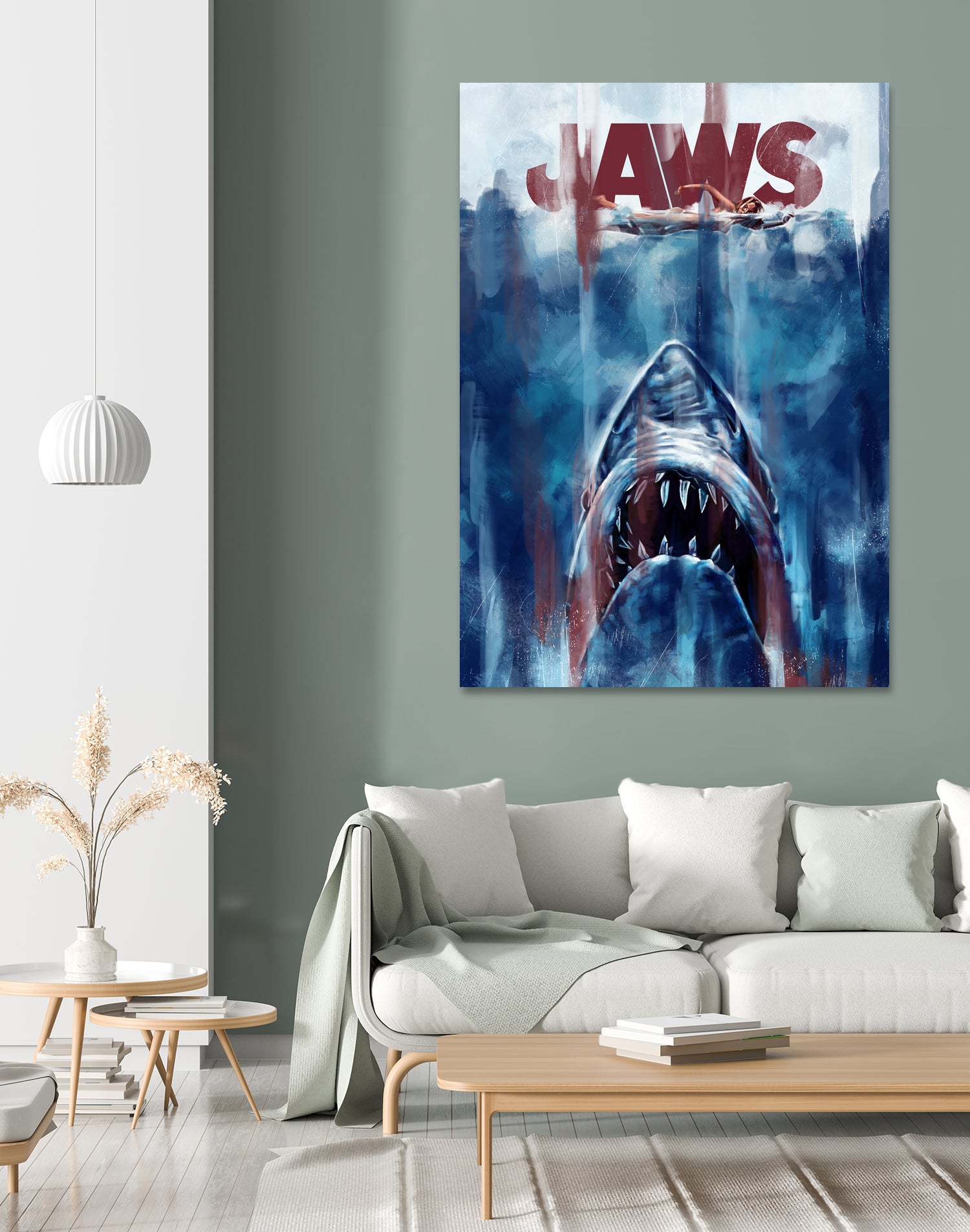 Jaws by Dmitry Belov on GIANT ART - blue digital drawing