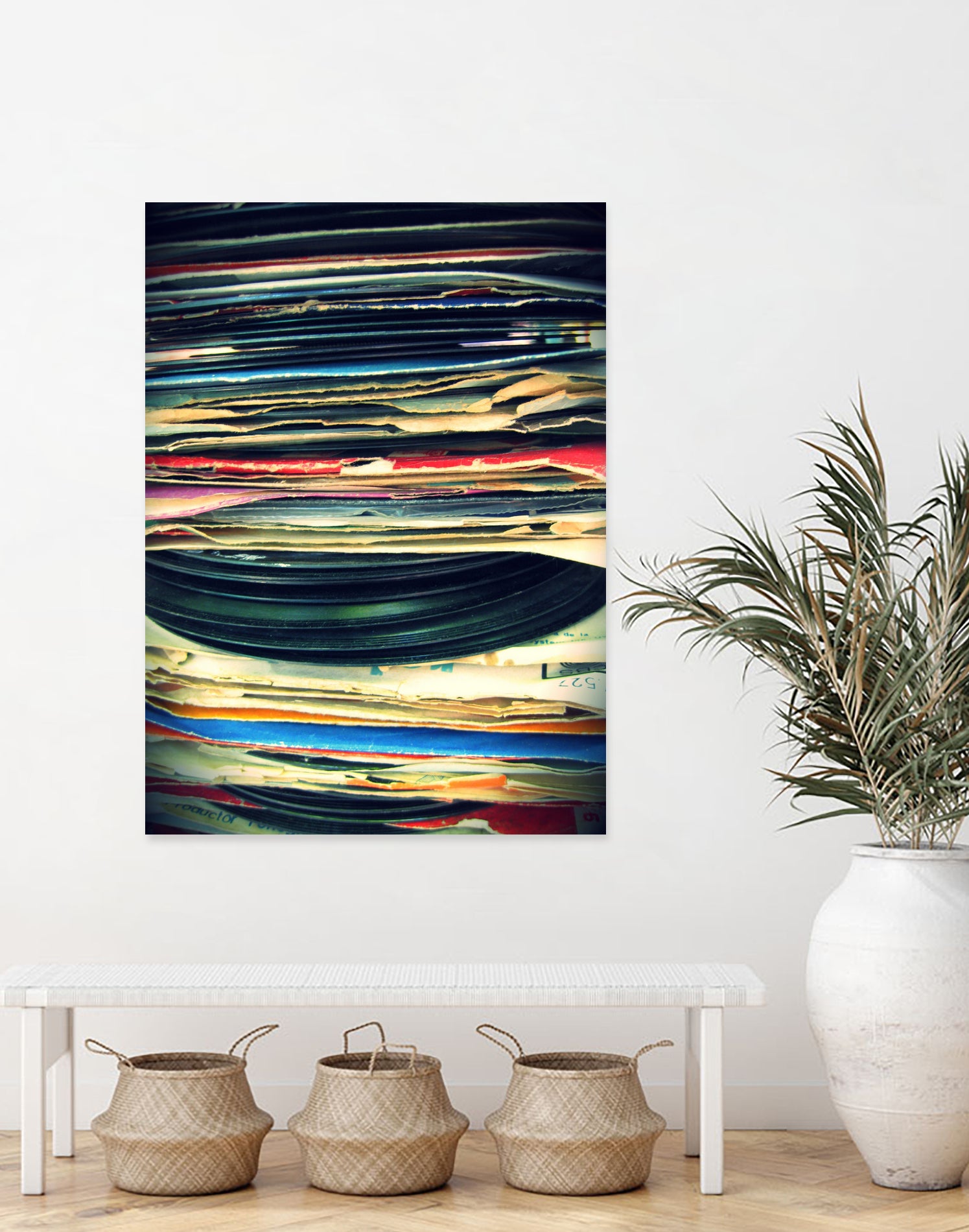 Put Your Records On by Bianca Green on GIANT ART - yellow photo illustration