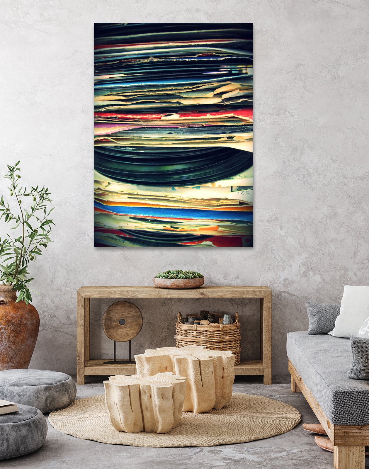 Put Your Records On by Bianca Green on GIANT ART - yellow photo illustration