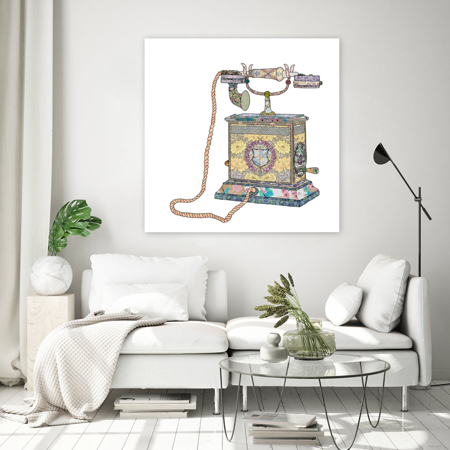 Waiting For Your Call Since 1896 by Bianca Green on GIANT ART - yellow digital drawing