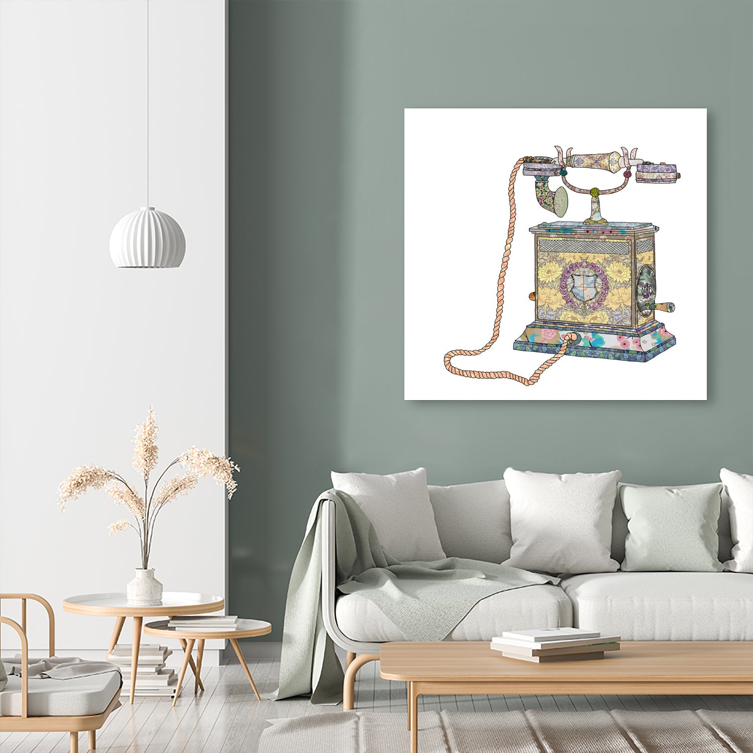 Waiting For Your Call Since 1896 by Bianca Green on GIANT ART - yellow digital drawing