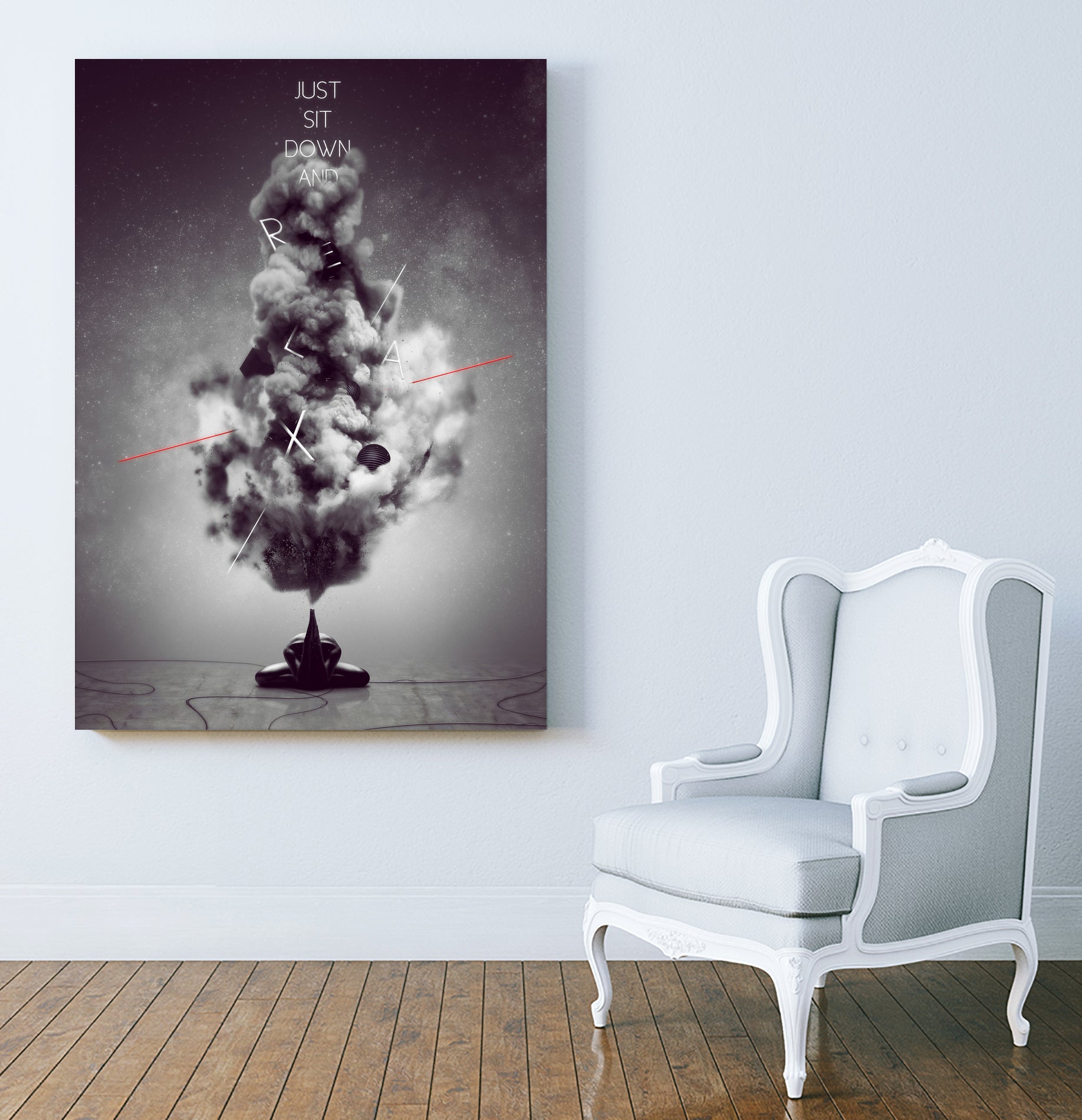 relax by Bartosz Piotrowski on GIANT ART - gray typography