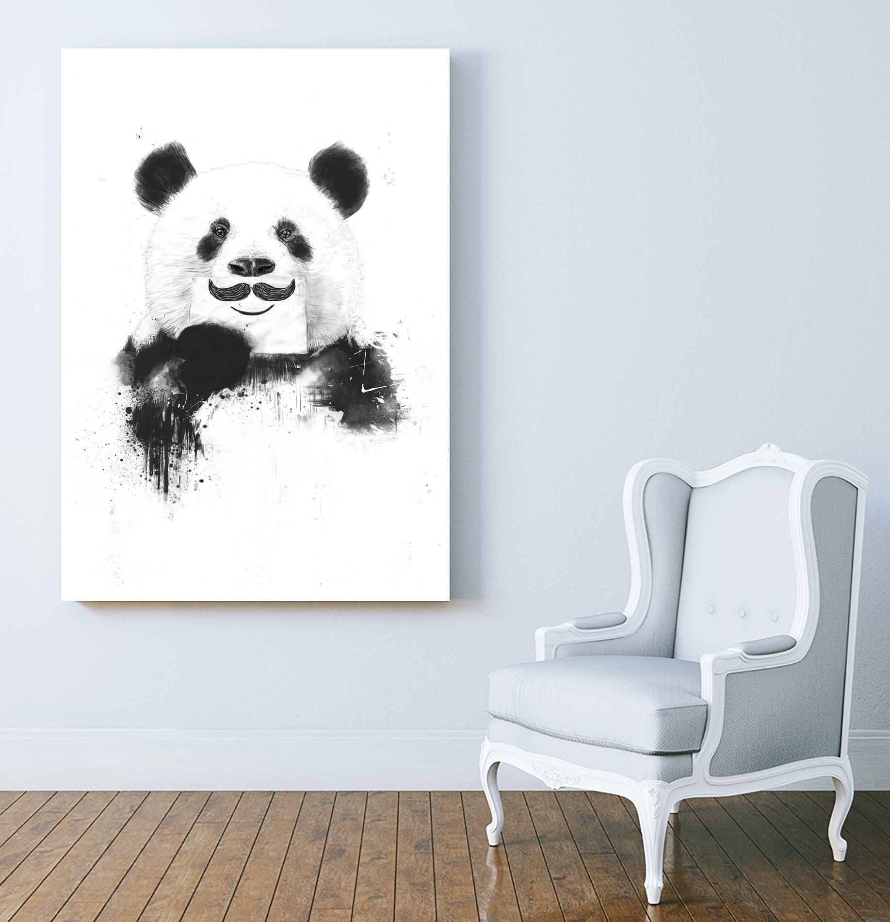 Funny panda by Solti Balázs on GIANT ART - white digital drawing