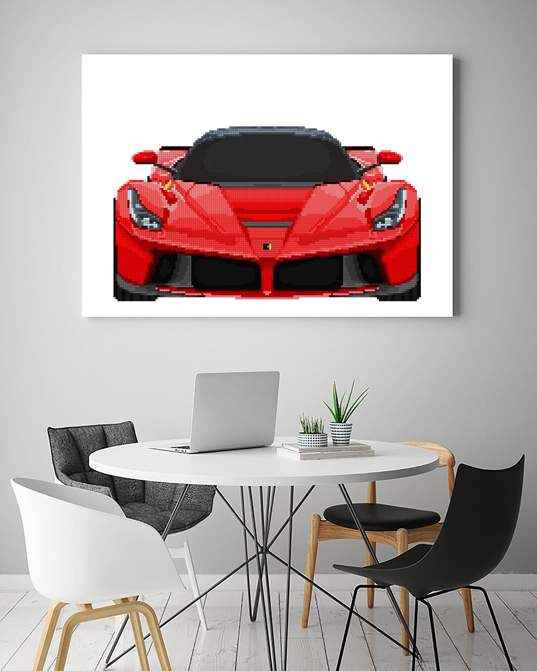 LaFerrari Mosaic by Cristian Mielu on GIANT ART - red digital drawing
