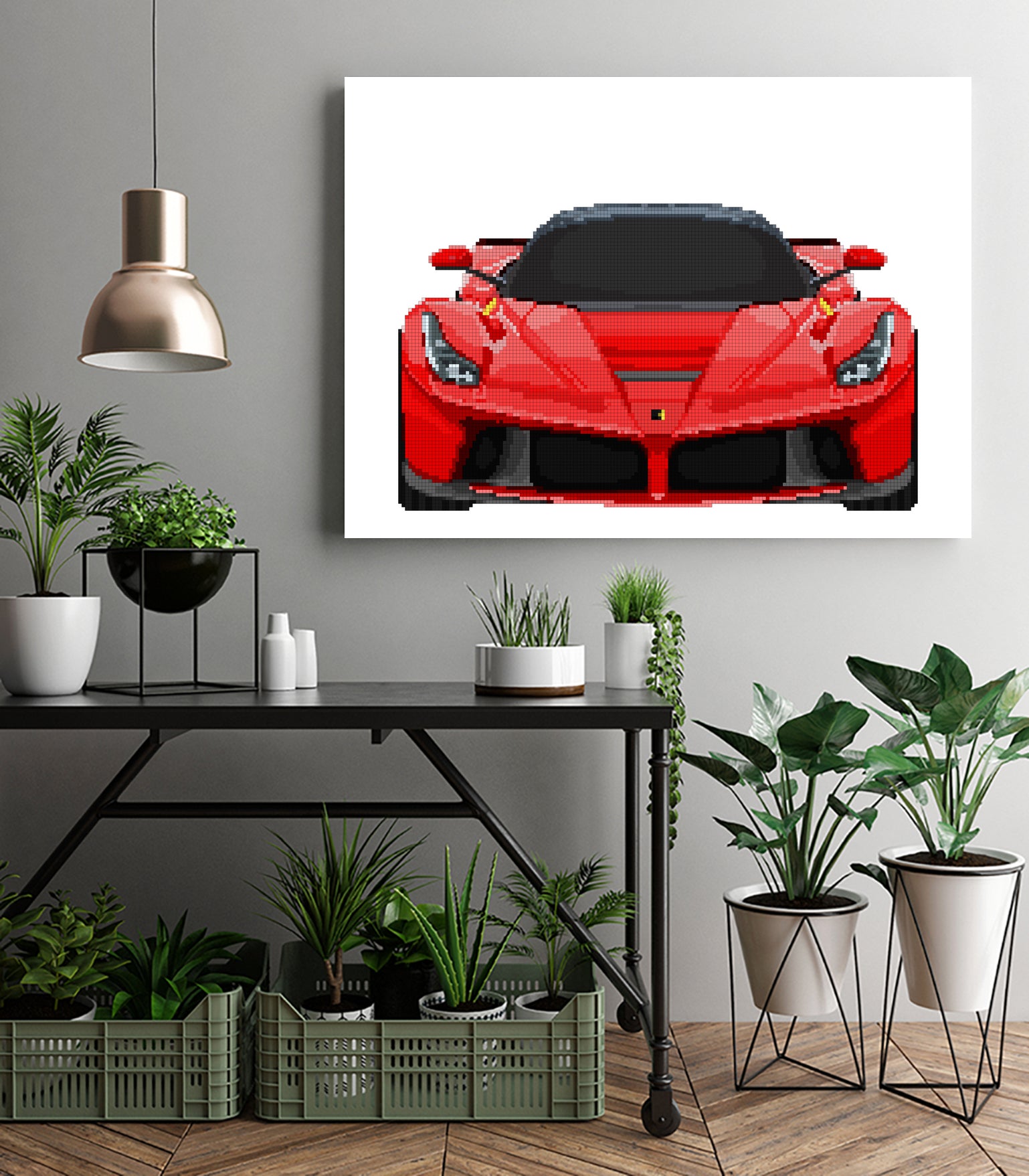 LaFerrari Mosaic by Cristian Mielu on GIANT ART - red digital drawing