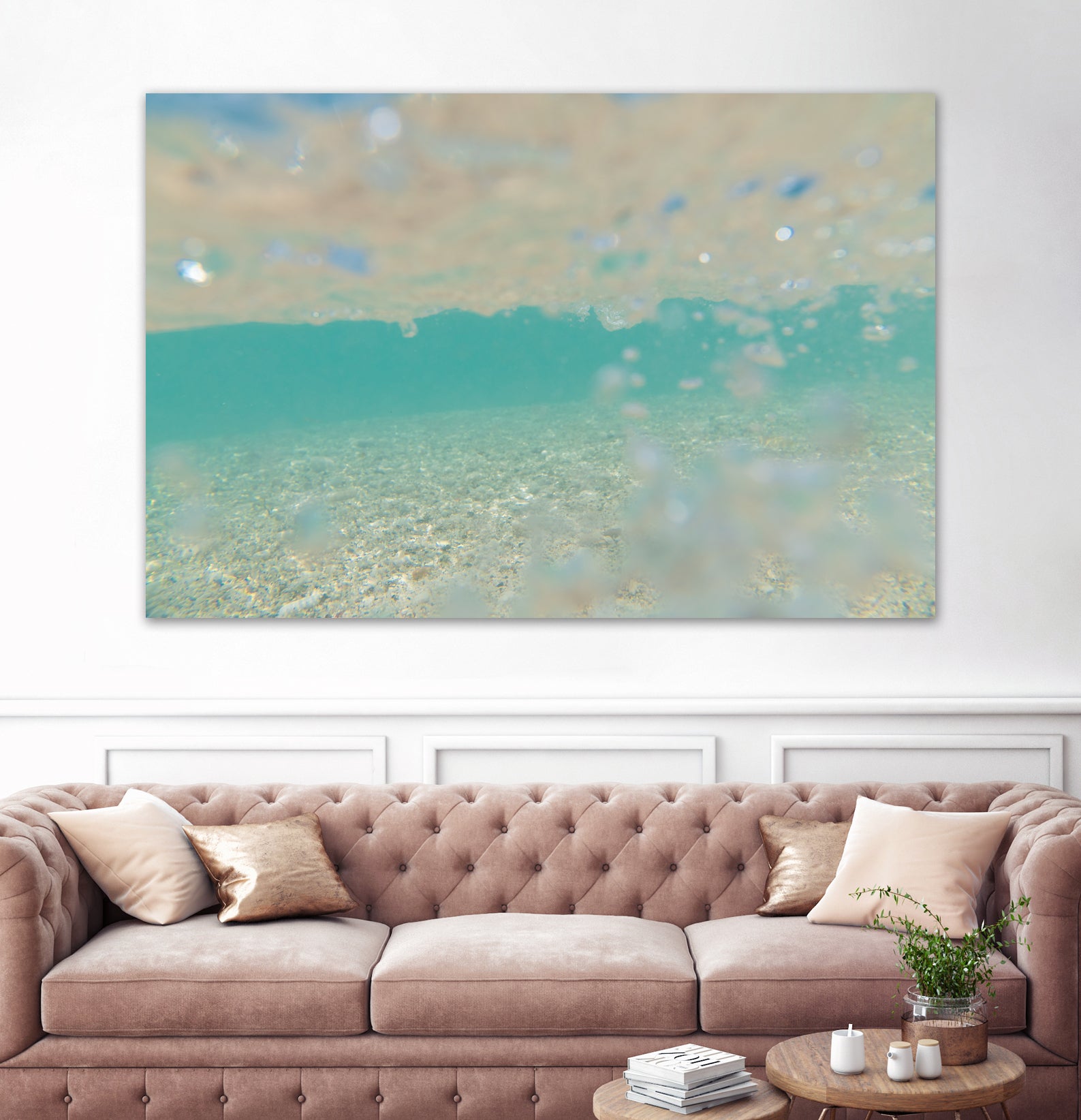 Ocean Mermaid Sea Sparkles Dream 1 by AnitasBellasArt on GIANT ART - blue coastal