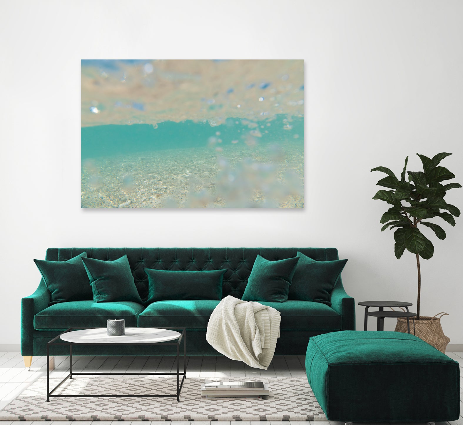 Ocean Mermaid Sea Sparkles Dream 1 by AnitasBellasArt on GIANT ART - blue coastal