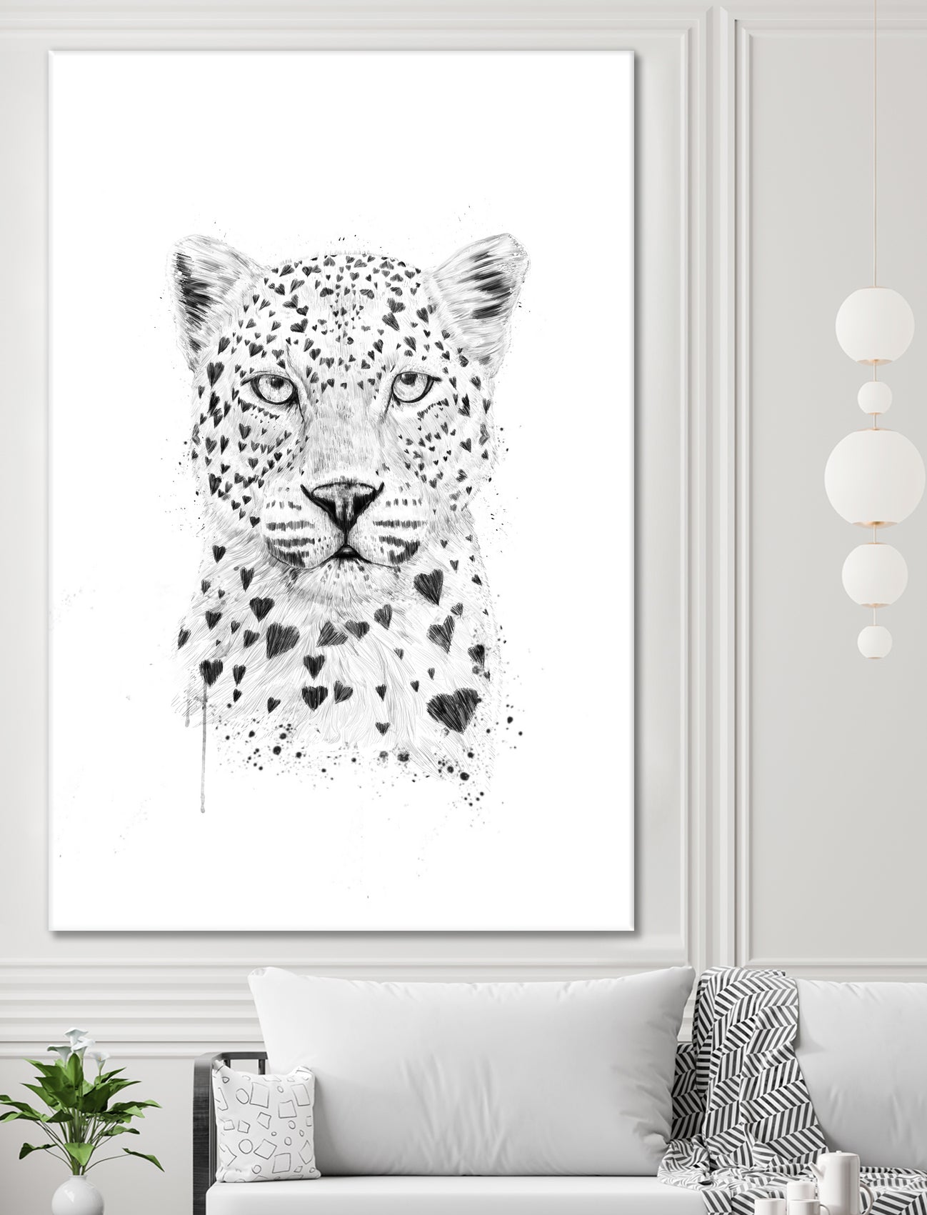 Lovely leopard by Solti Balázs on GIANT ART - white digital drawing